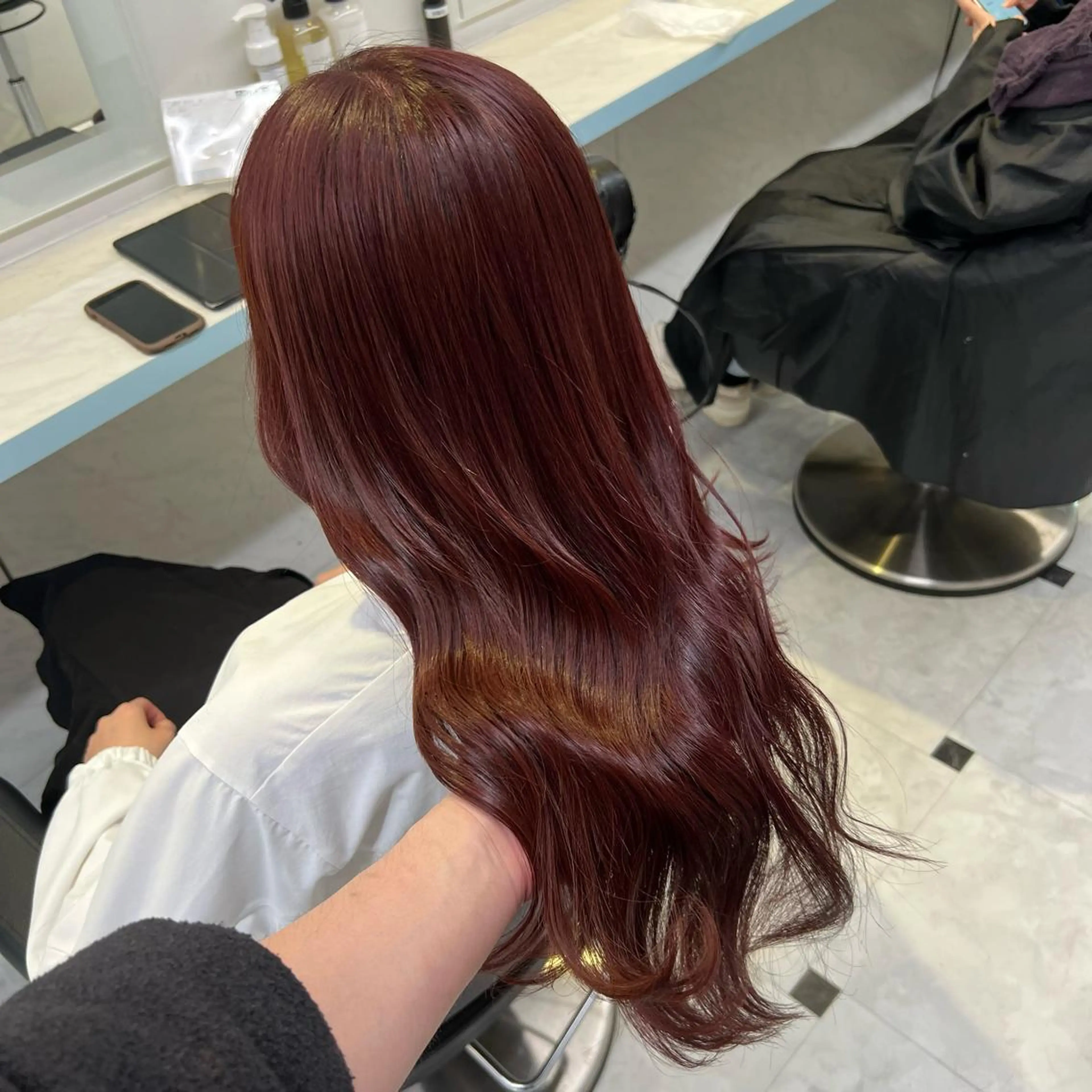 ロング カラー ブリーチ ダブルカラー ブリーチなしカラー 髪質改善 トリートメント 🇰🇷韓流暖色ヘア 🍒saaya🍒のヘアスタイル