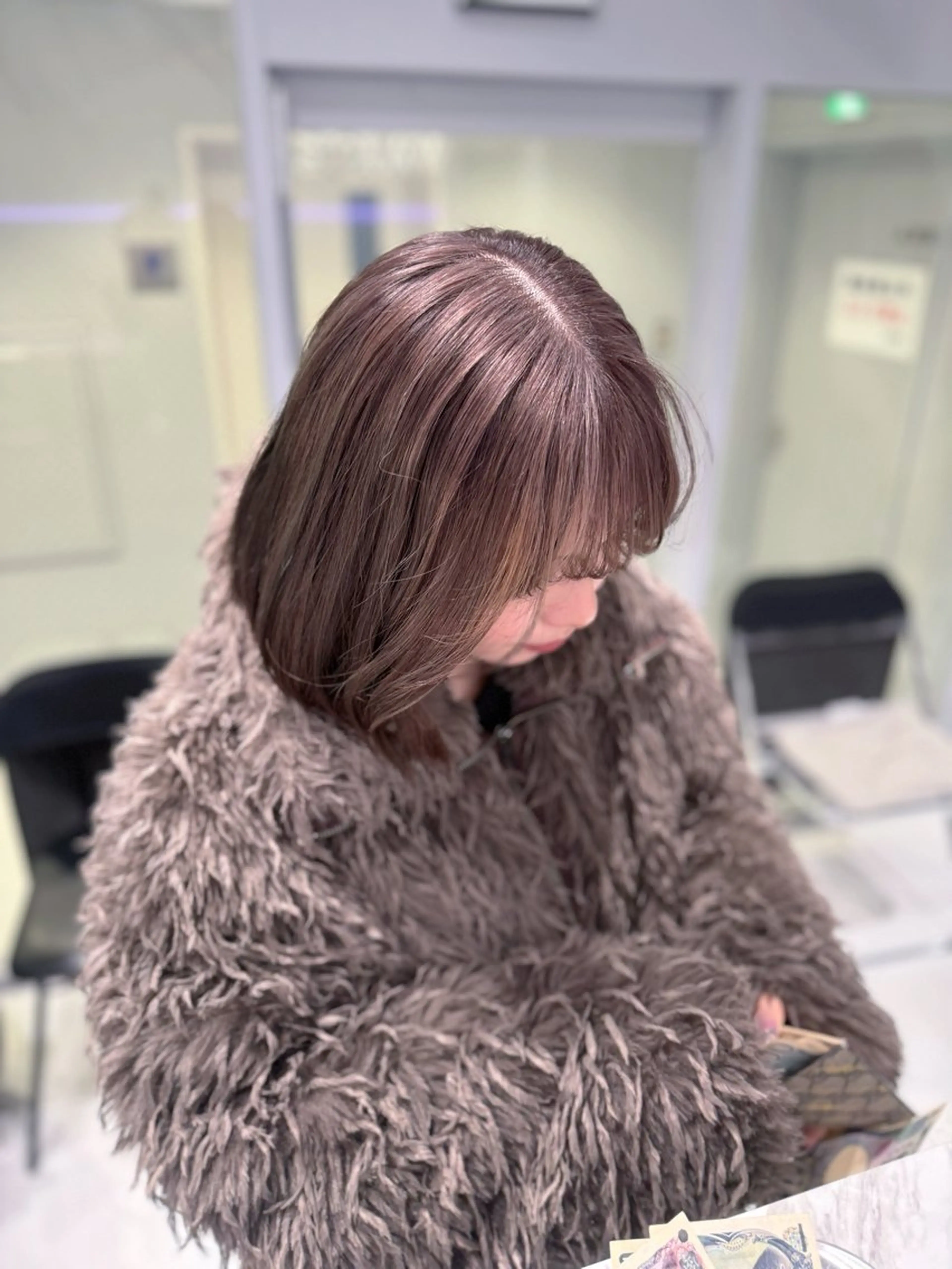 ミディアム カラー 艶 ケアブリーチ 🎀🩵RISAのヘアスタイル