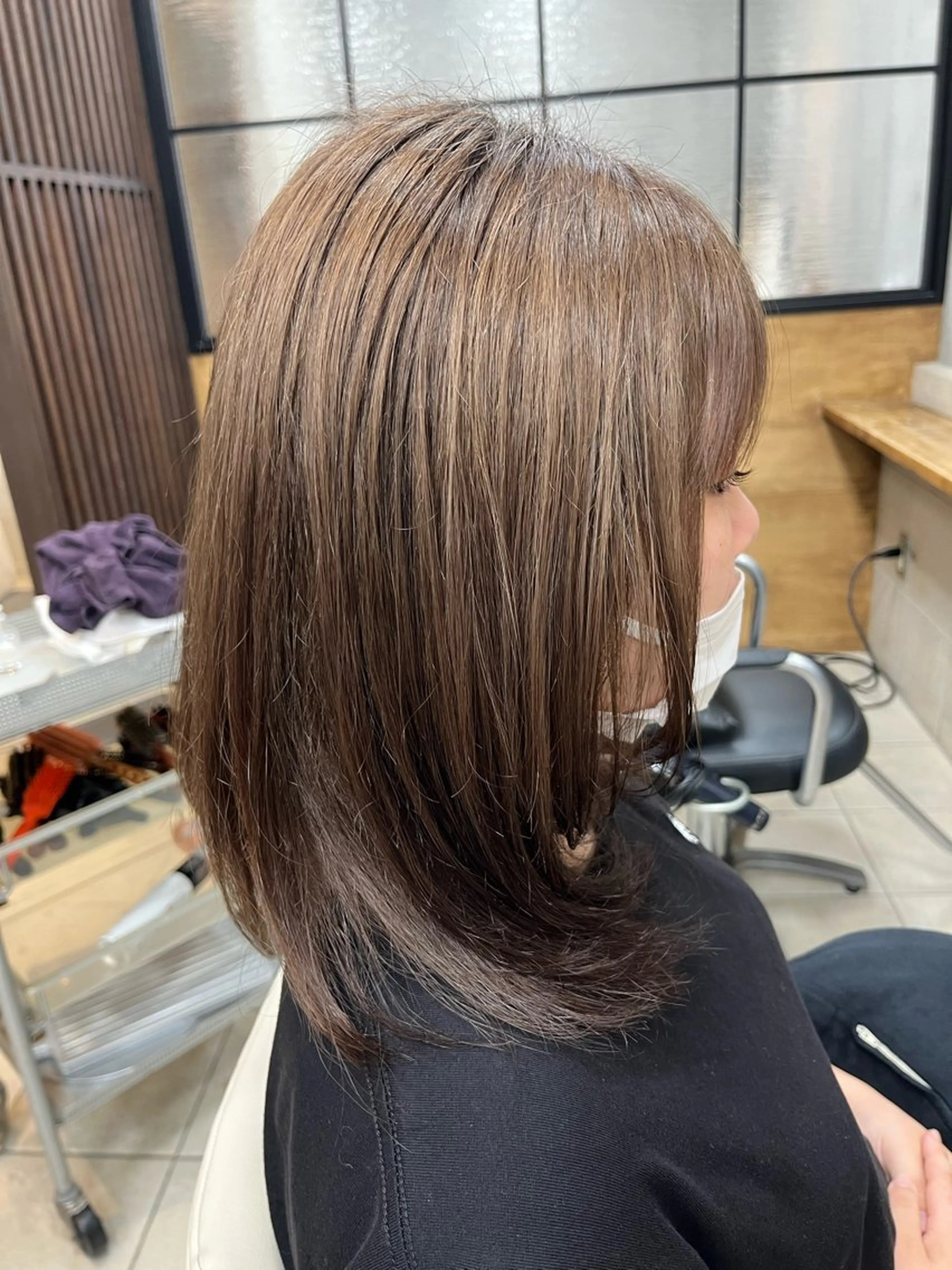 ミディアム ヘアカラー たなか なおのヘアスタイル