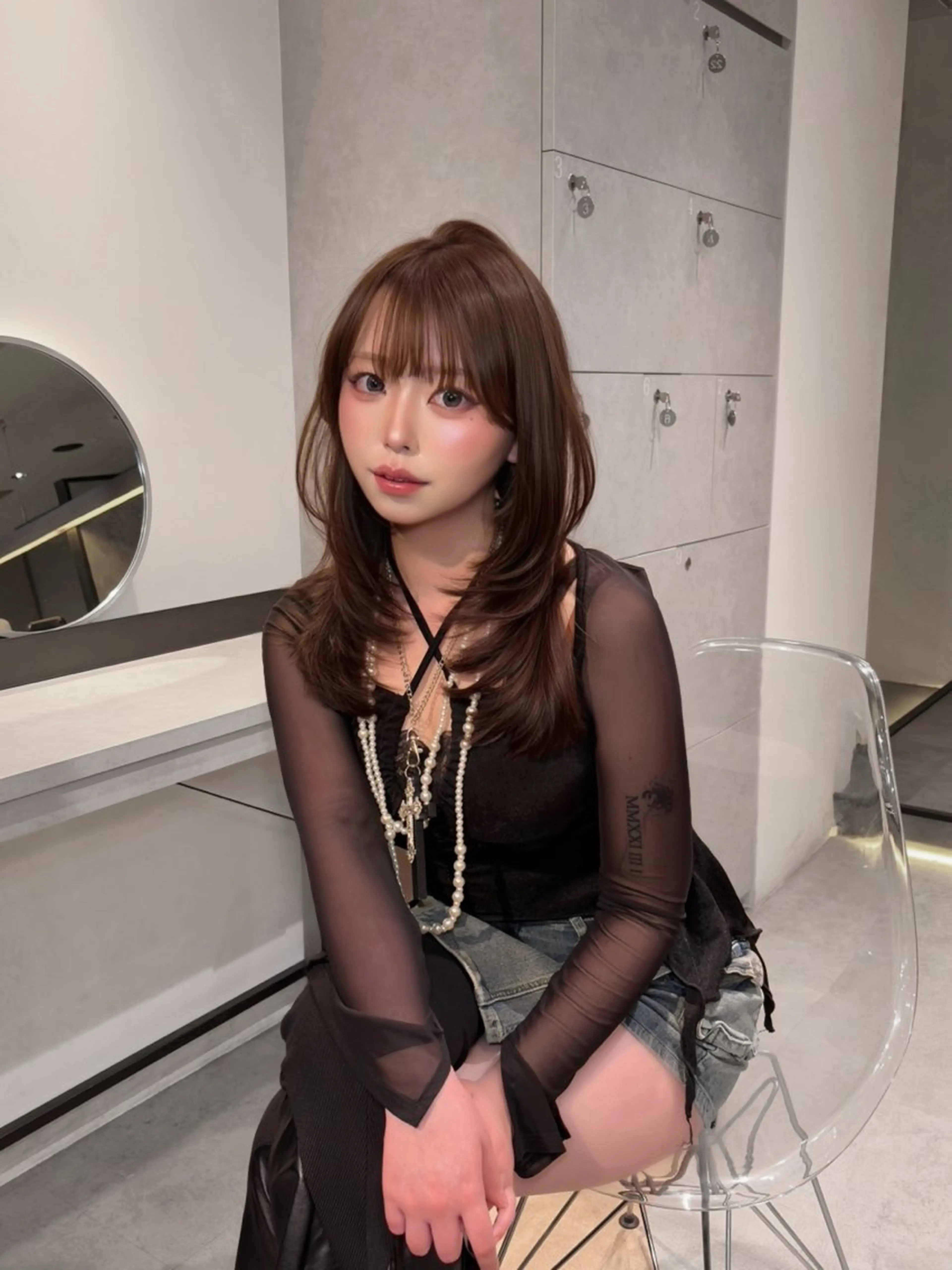 ロング ハッシュカット ハイレイヤー レイヤーカット 吉村 駿佑のヘアスタイル