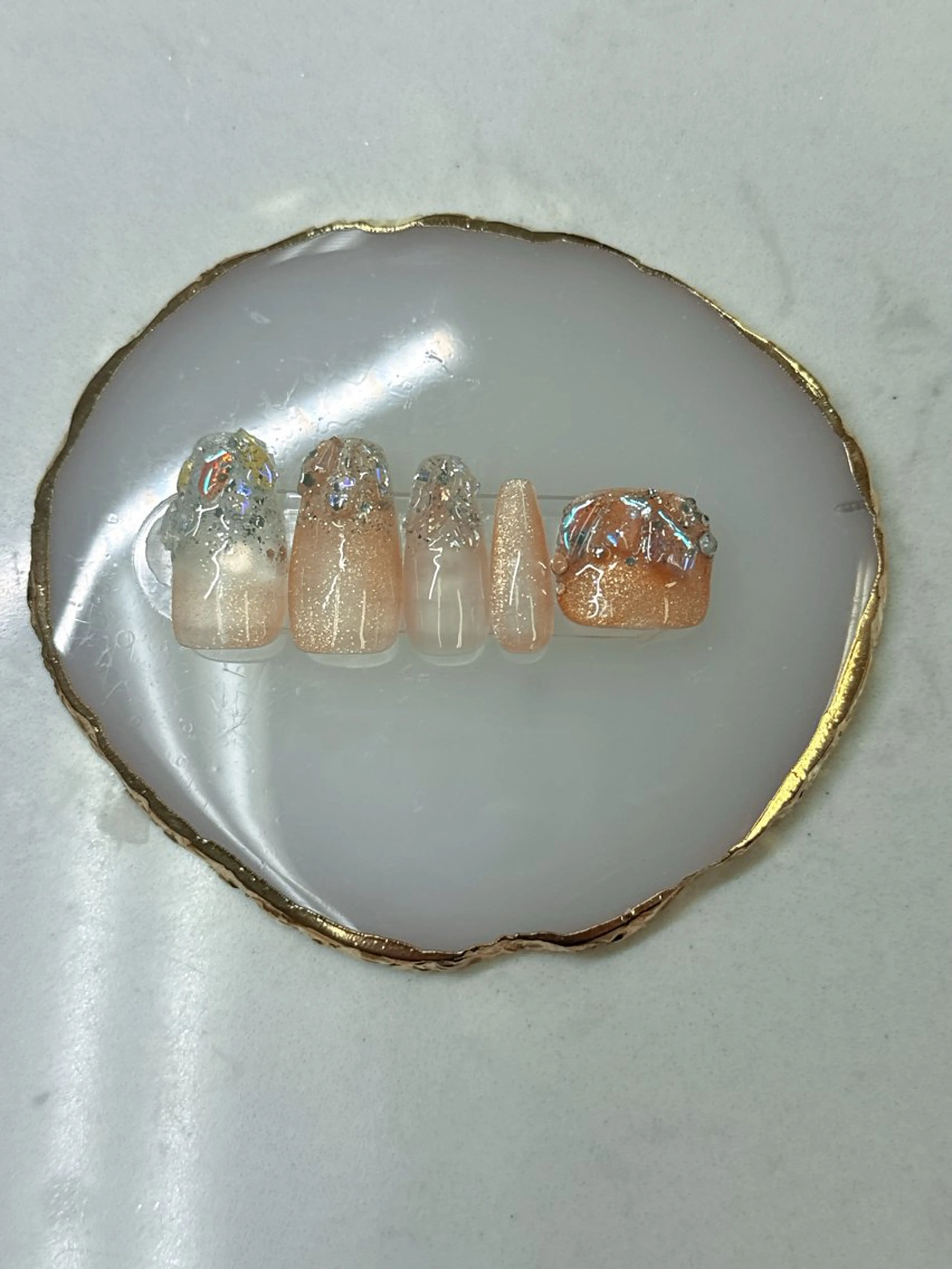 ネイル アートネイル フットネイル フレンチネイル ジェルネイル ガラスフレンチ Queeens nailのネイルデザイン