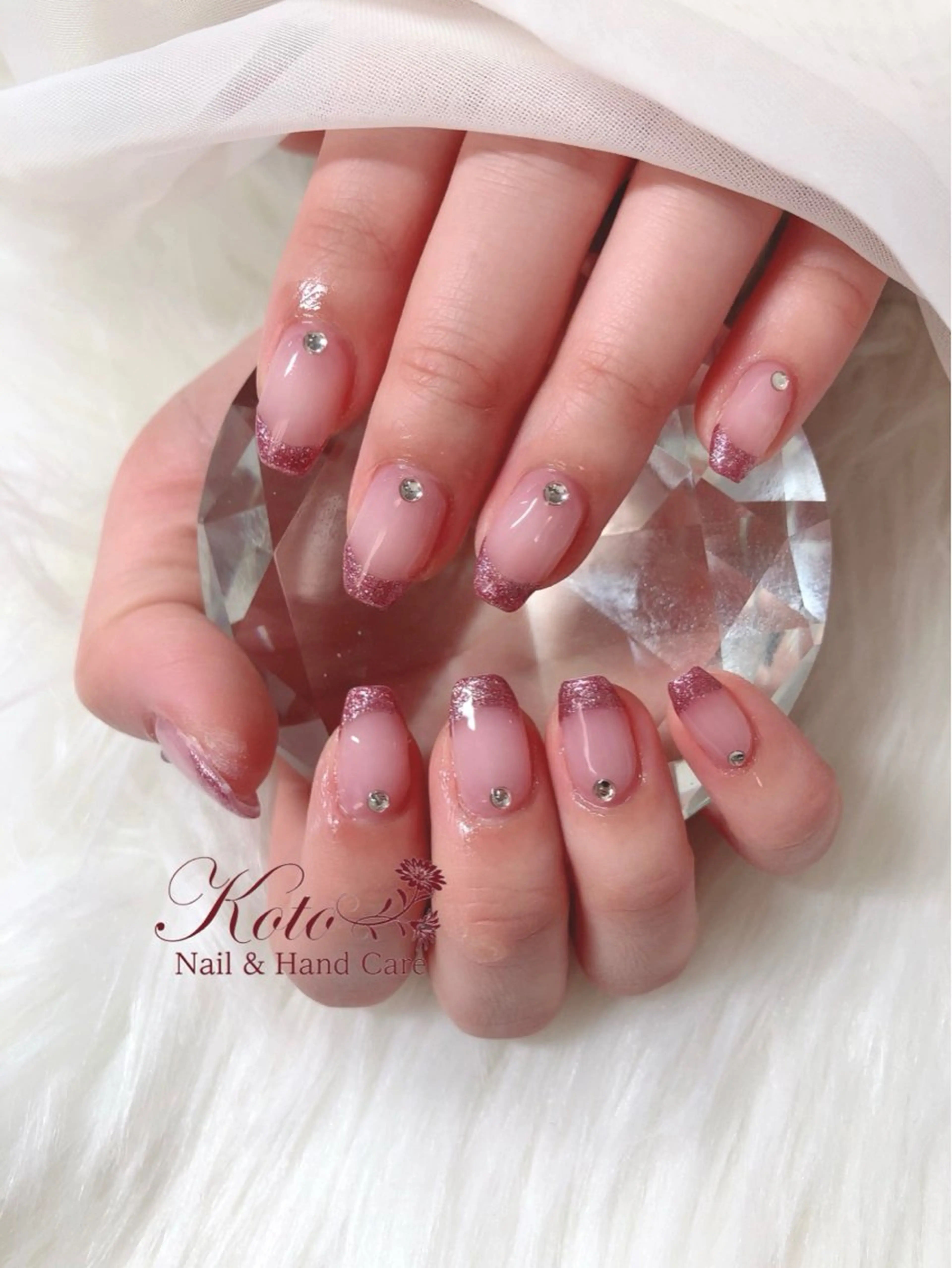 ネイル 長さ出し フレンチネイル ジェルネイル 持ち込み ニュアンスネイル ハンドネイル Nail Salon KOTOのネイルデザイン
