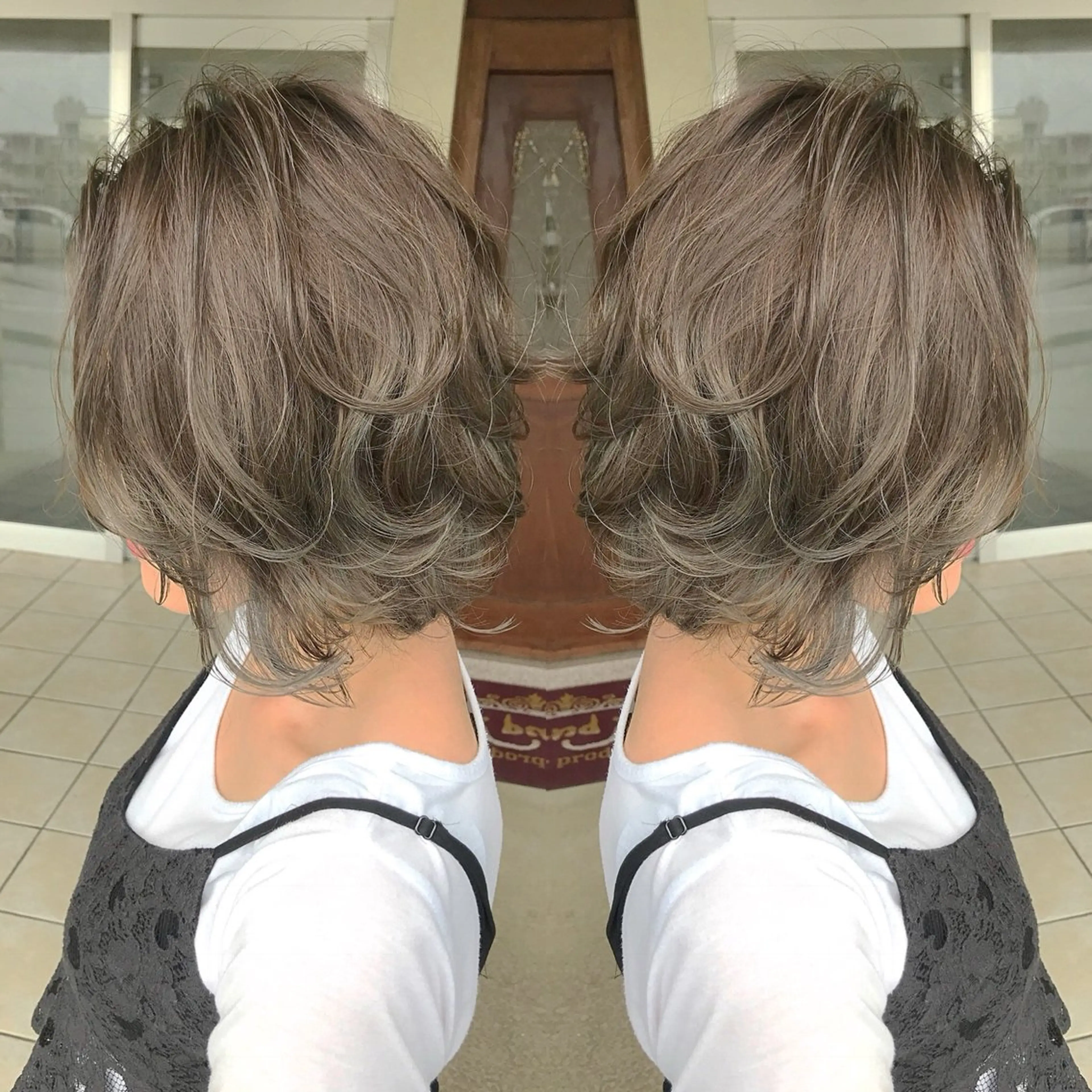 ミディアム カラー イルミナカラー カット ヘアカラー grand juteのヘアスタイル