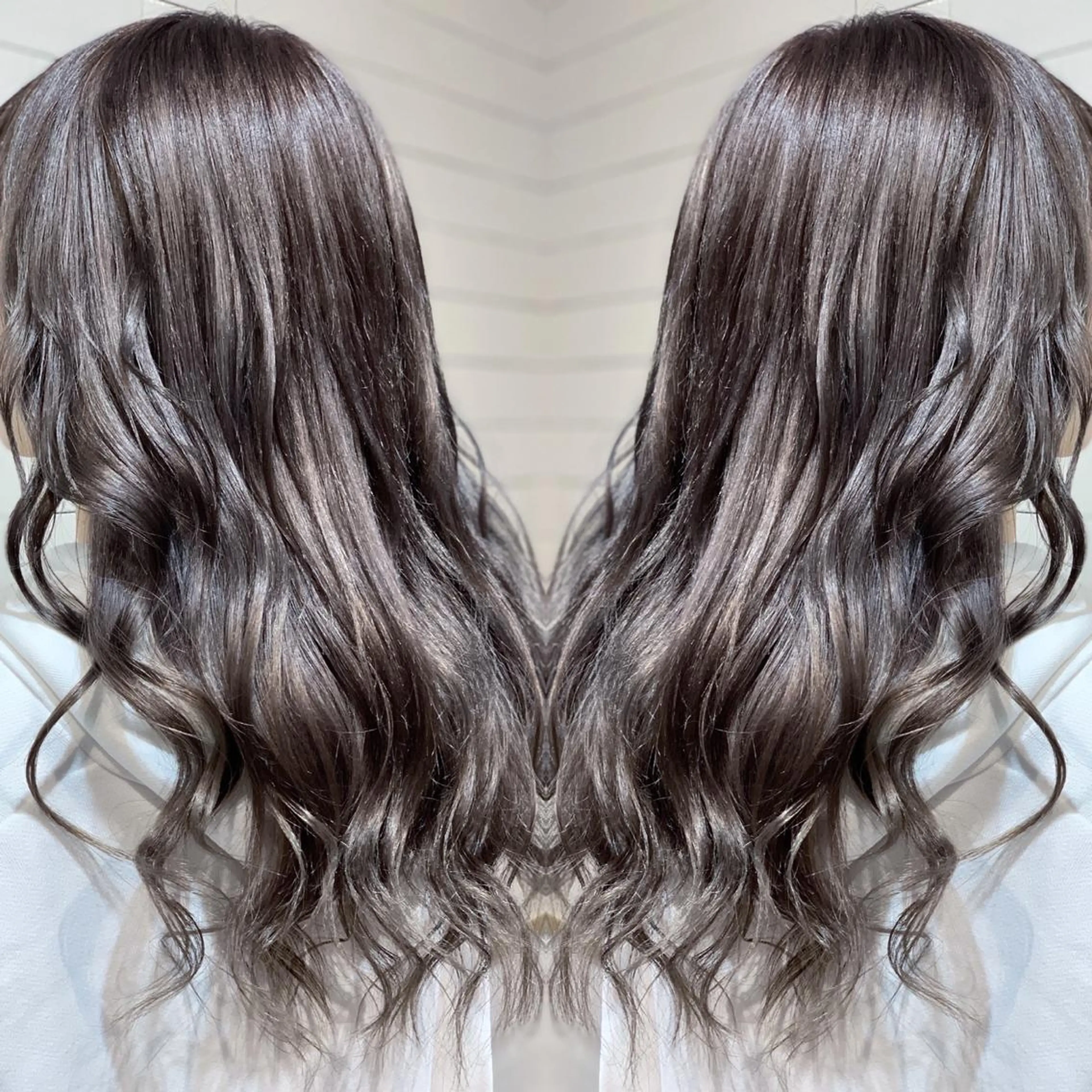 セミロング カラー ヘアアレンジ トリートメント 髪質改善×ハイトーン 中田啄也のヘアスタイル