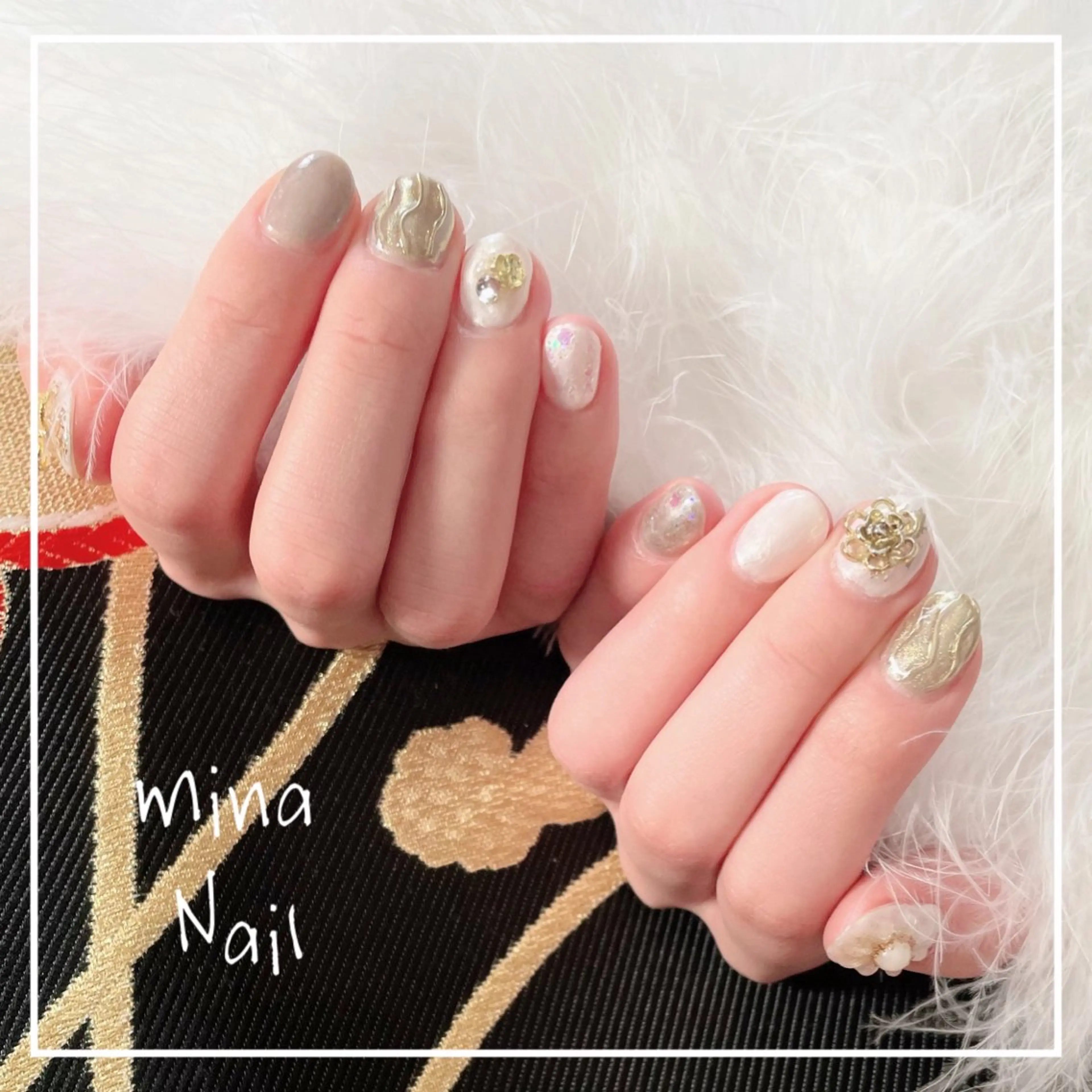 ネイル 成人式 mina Nailのネイルデザイン