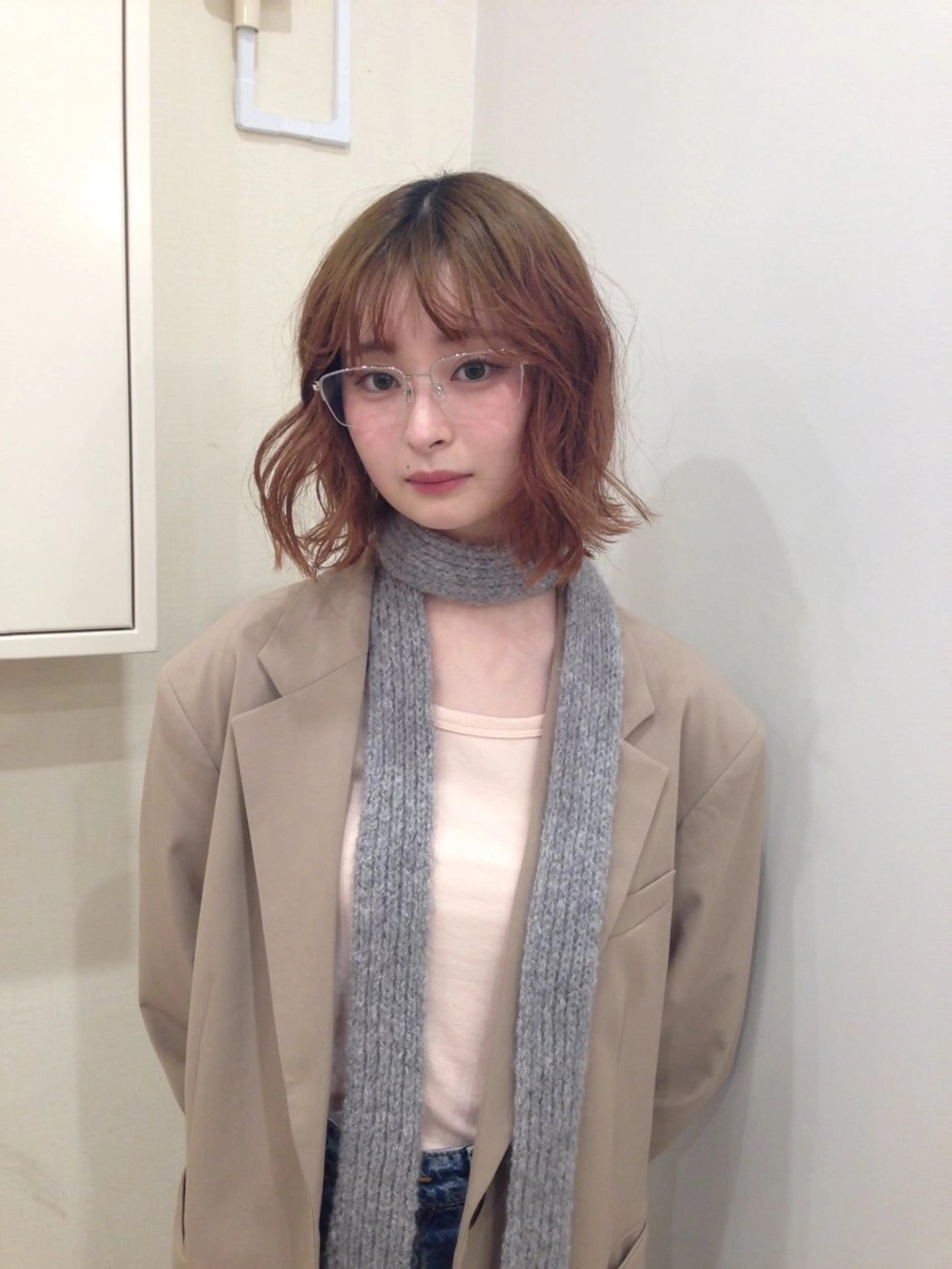 ミディアム ヘアカラー hair&eye🎀 /momoKaのヘアスタイル