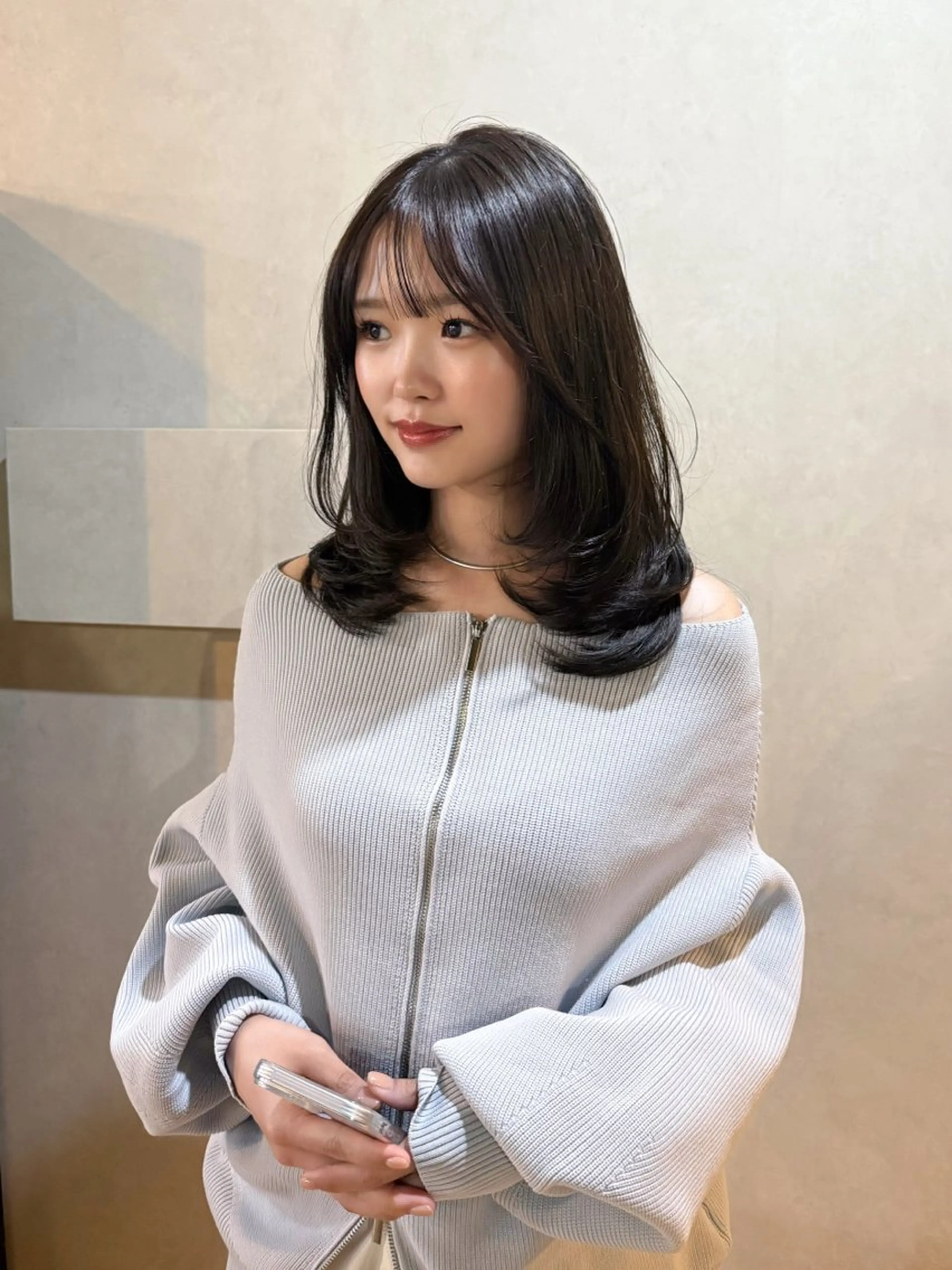 ミディアム カラー レイヤーカット カット ヘアカラー トリートメント 幣 あや乃 /レイヤーカットのヘアスタイル