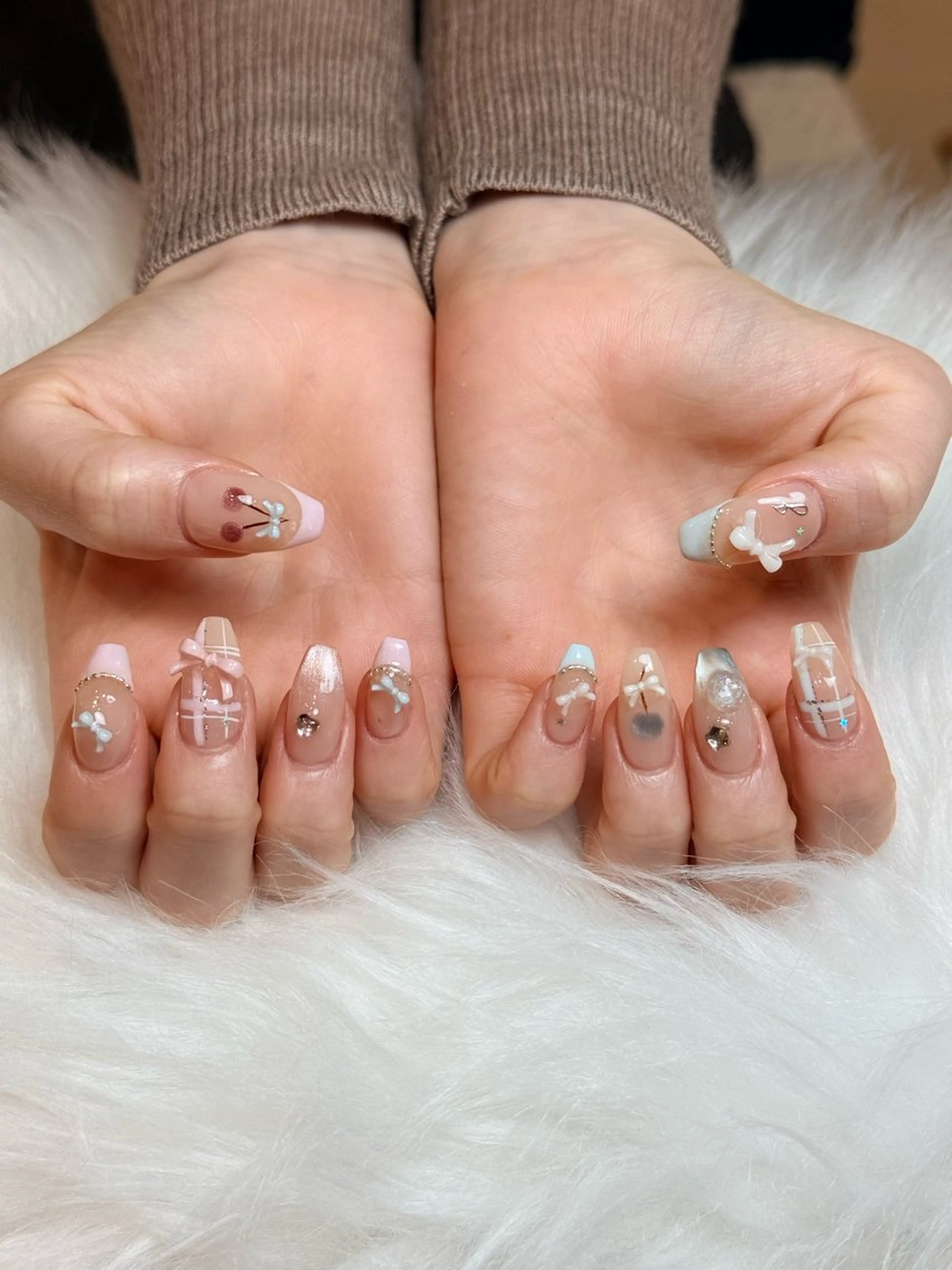 ネイル ニュアンスネイル シンプルネイル 春ネイル バレンタイン ワンホンネイル Nihonthy Nail 新宿のネイルデザイン