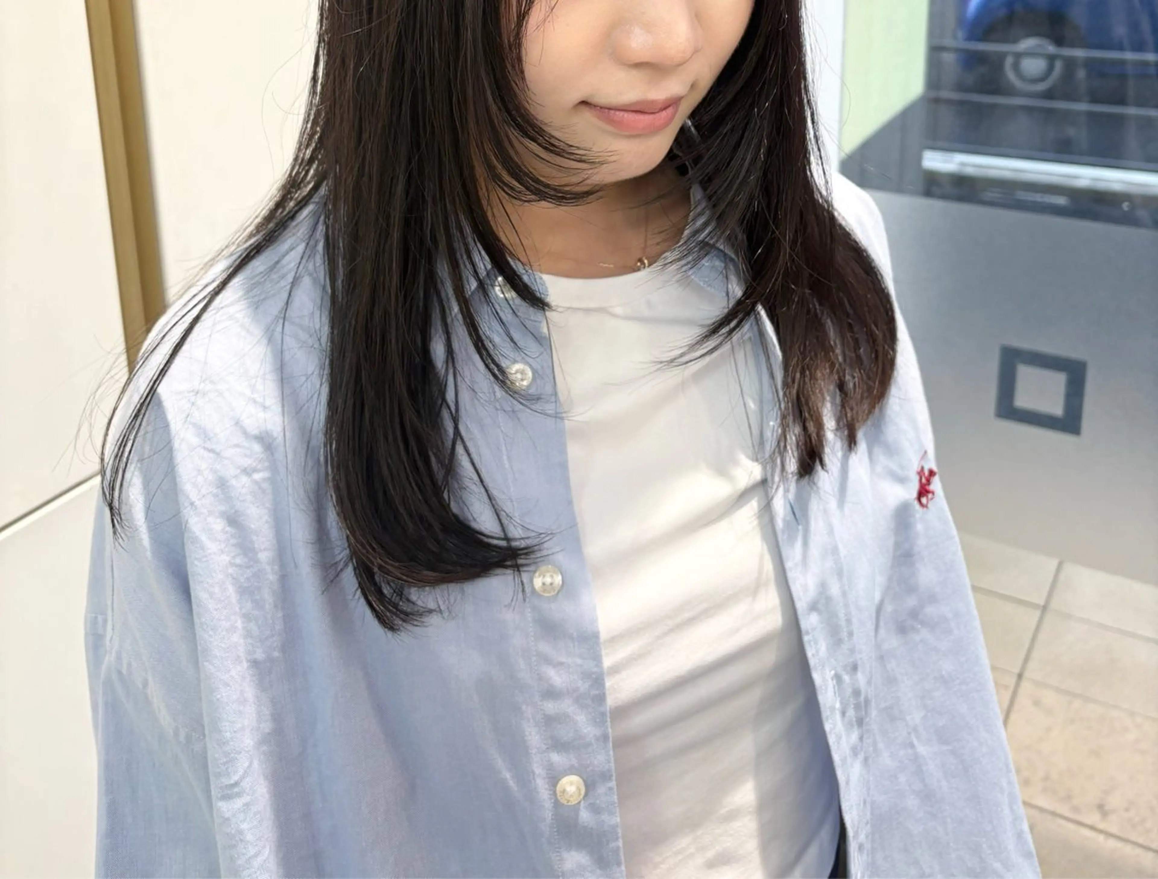 セミロング レイヤーカット カット 艶髪/透明感カラー 🫧韓国ヘアのヘアスタイル