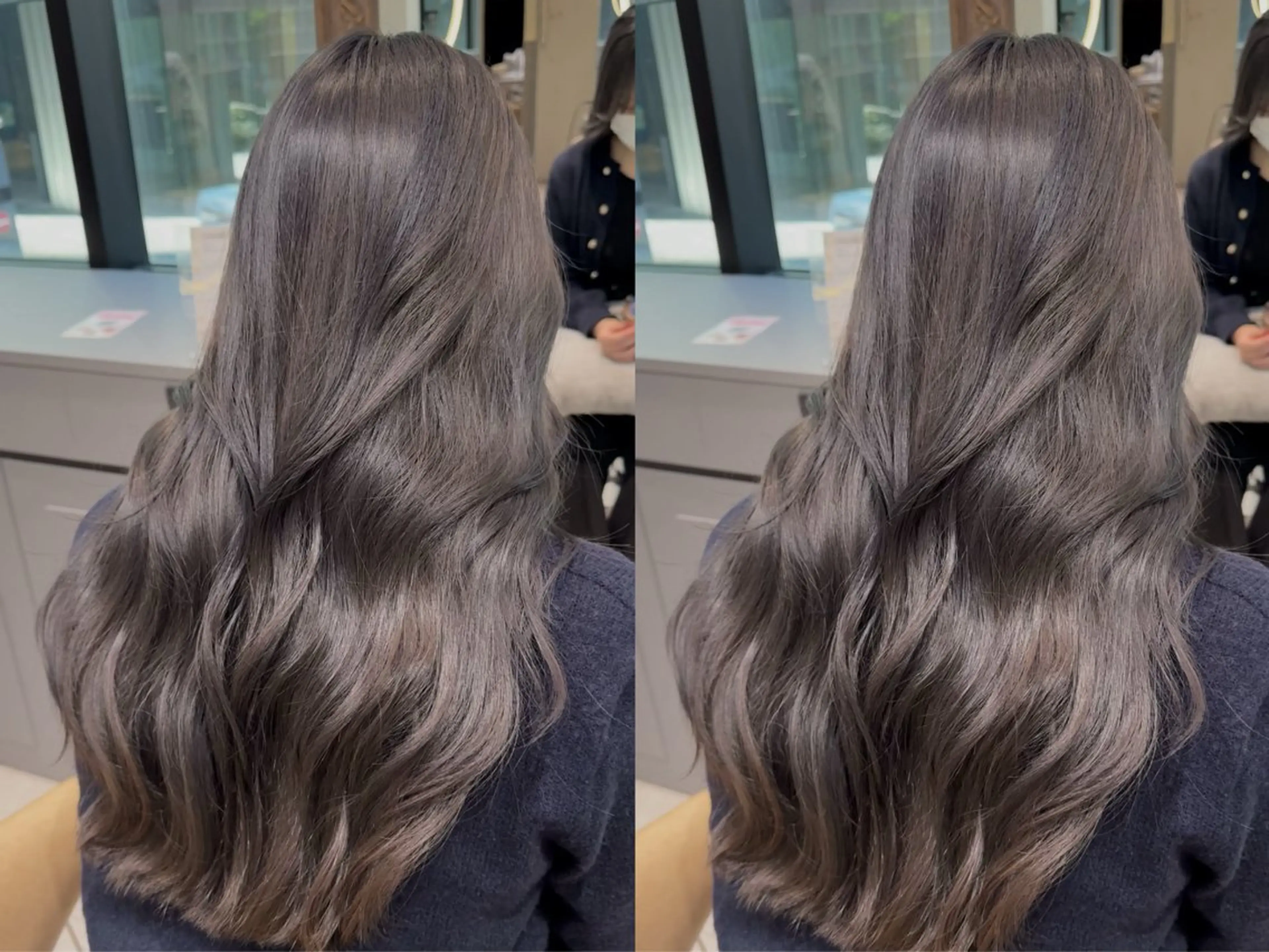 カラー ゆらんちょ/ブリーチ 無w/縮毛矯正/暖色のヘアスタイル