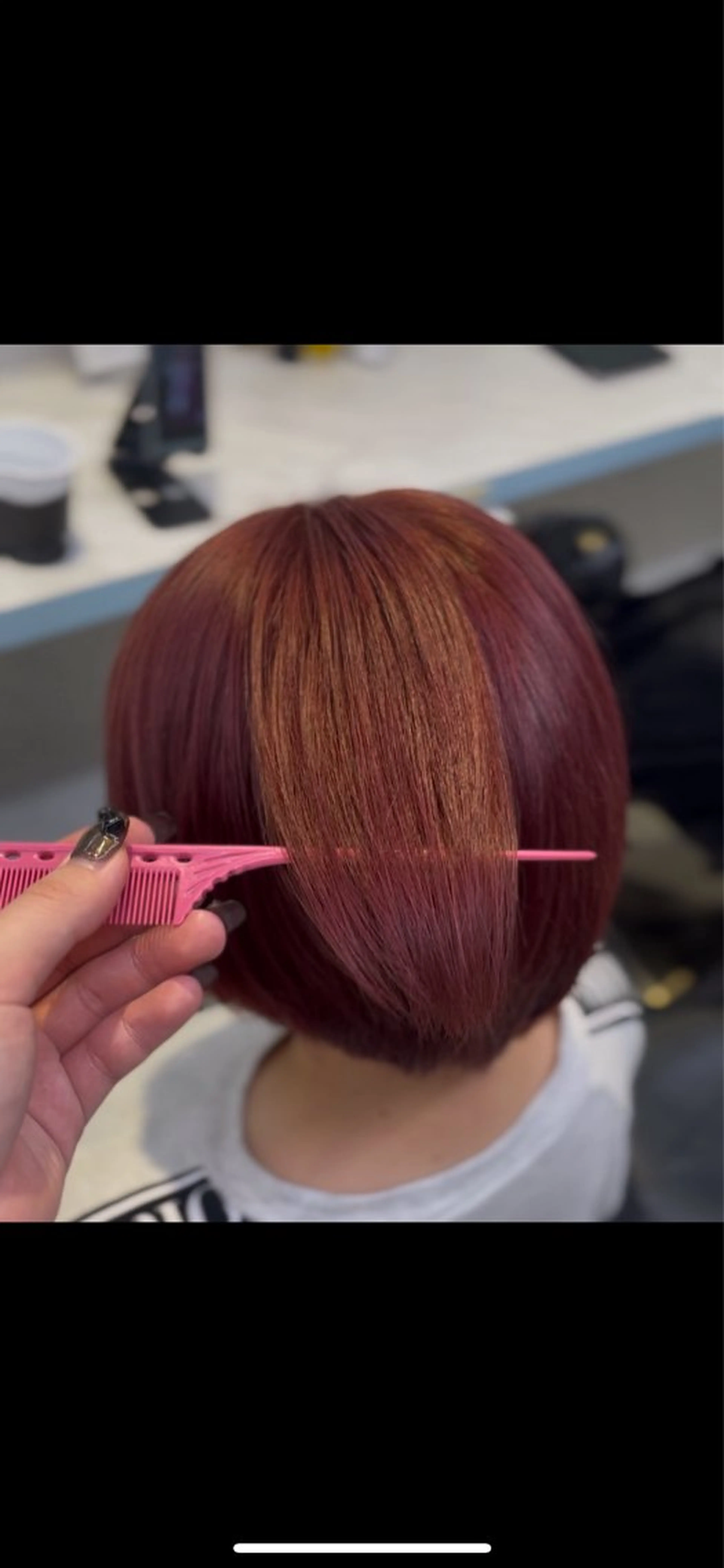 ショート ヘアカラー トリートメント ヘアセット NANA💓韓国ヘア /レイヤー/暖色💓のヘアスタイル