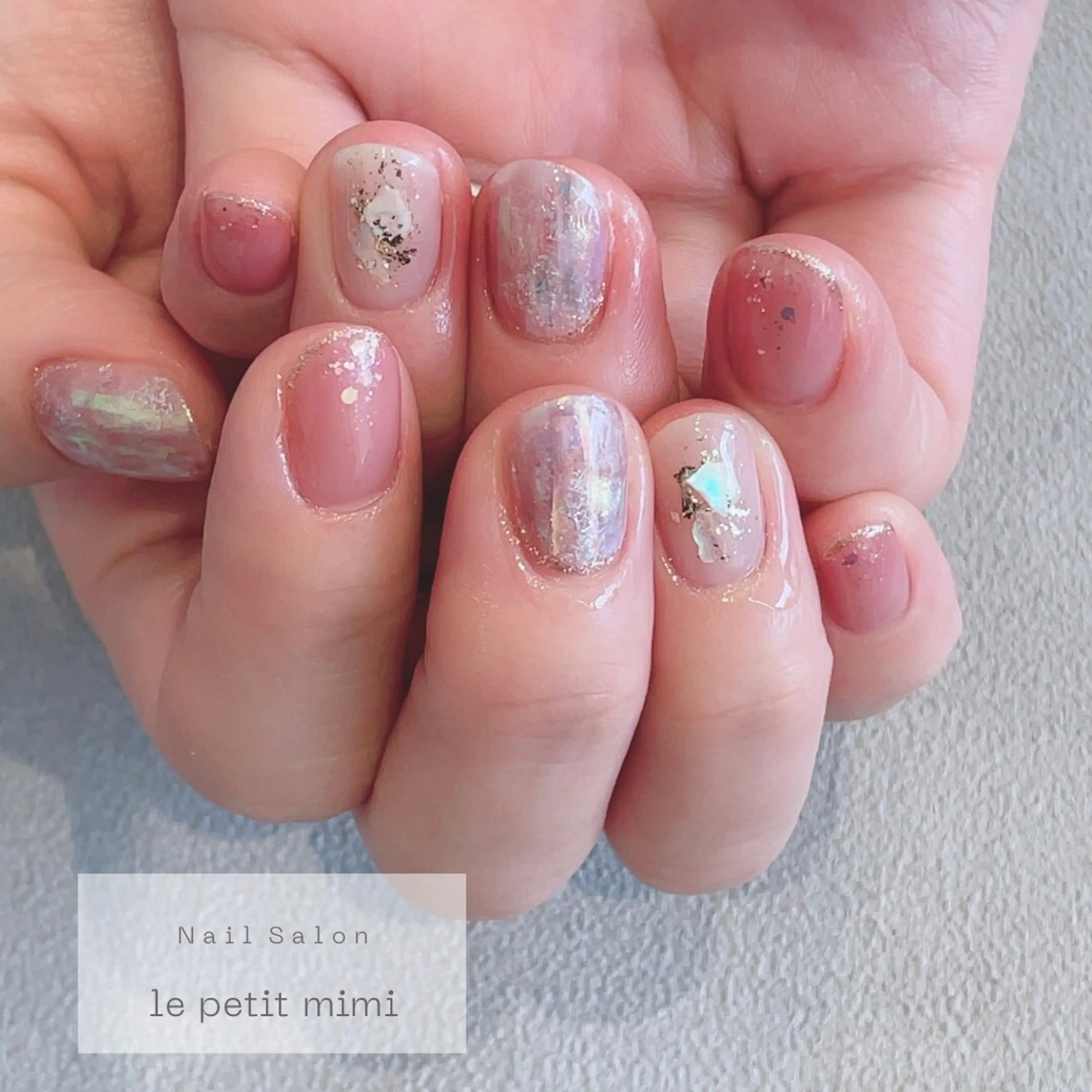 ネイル 成人式 ジェルネイル キラキラネイル ピンク NailSalon mimi.のネイルデザイン