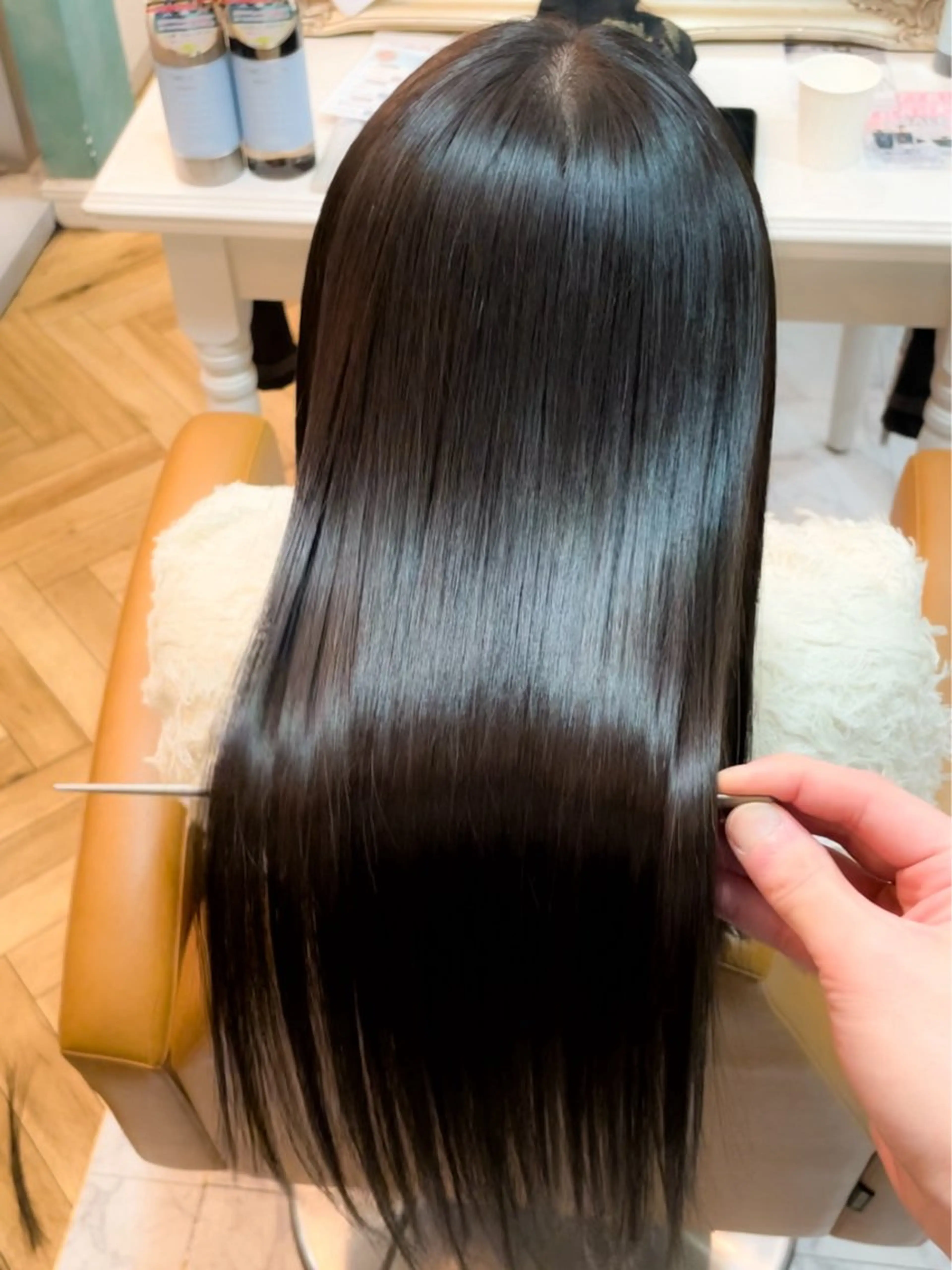 ロング 髪質改善 韓国風ヘア レイヤーカット 縮毛矯正 カット 縮毛矯正 トリートメント 美髪縮毛矯正🤍 髪質改善/Shinaのヘアスタイル