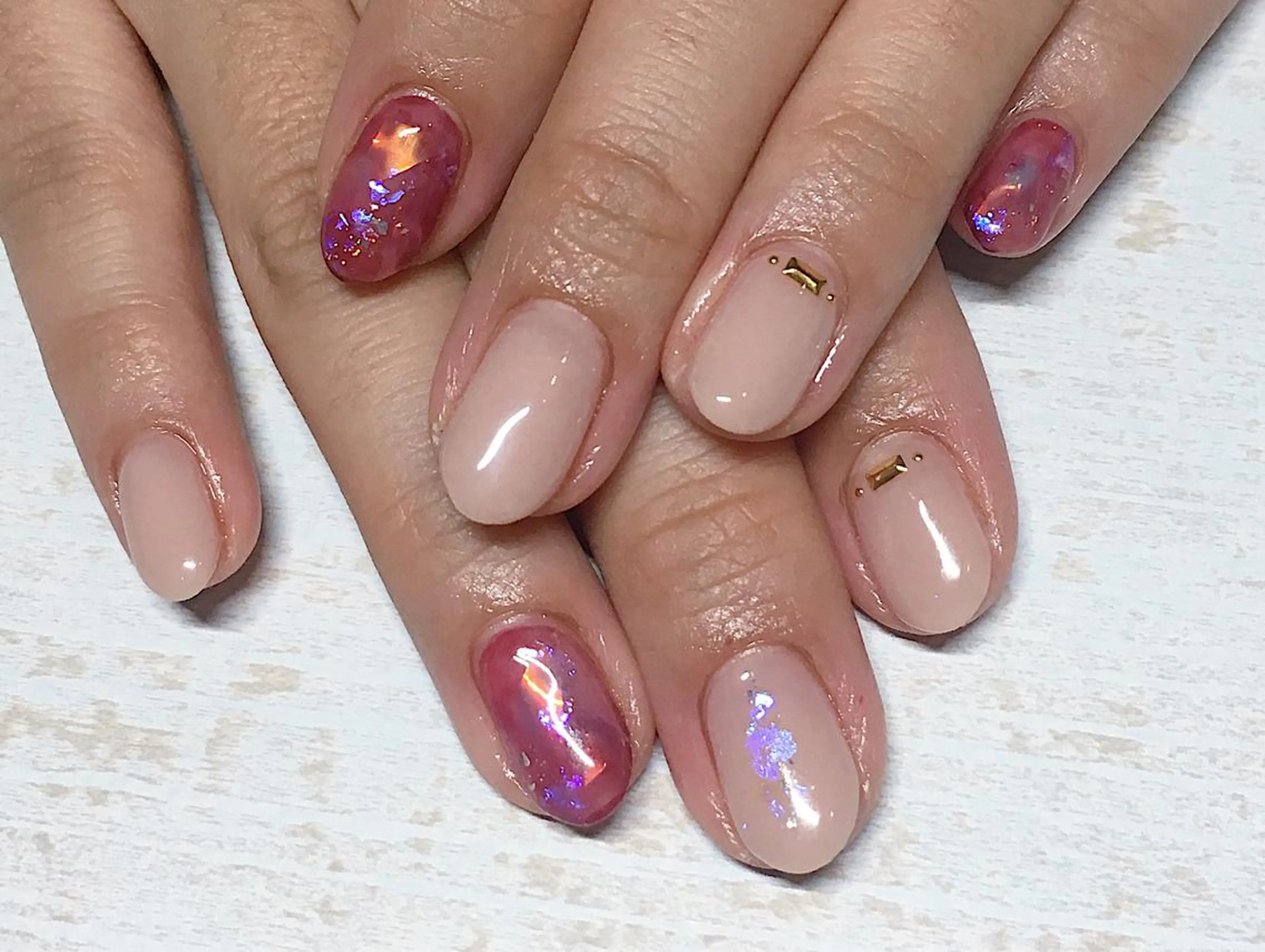 ネイル ニュアンスネイル 𖡼 yumenoのネイルデザイン