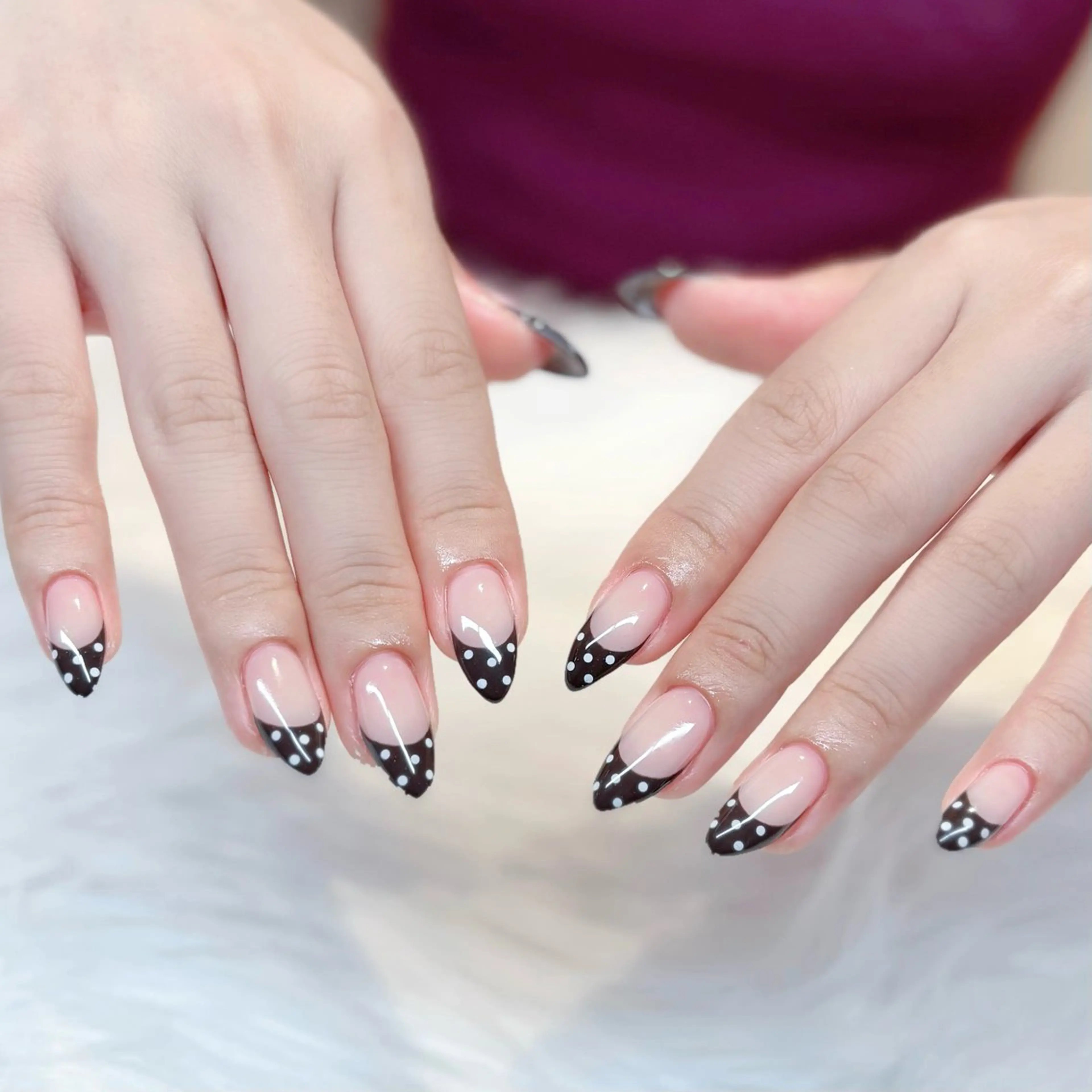 ネイル アートネイル ドット フレンチネイル 韓国ネイル Keli Nail 難波のネイルデザイン