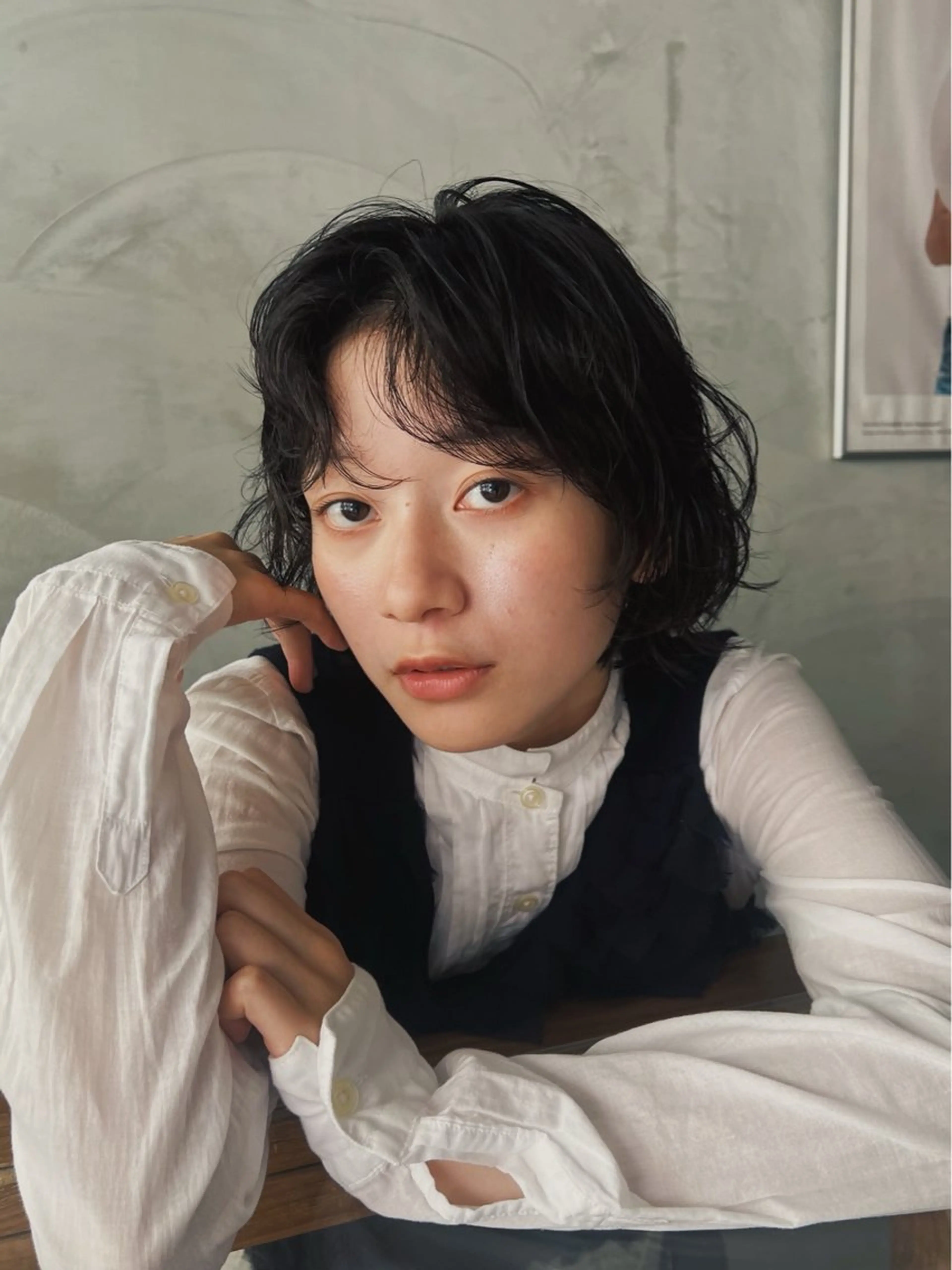 ミディアム カット ナガミ ショウのヘアスタイル