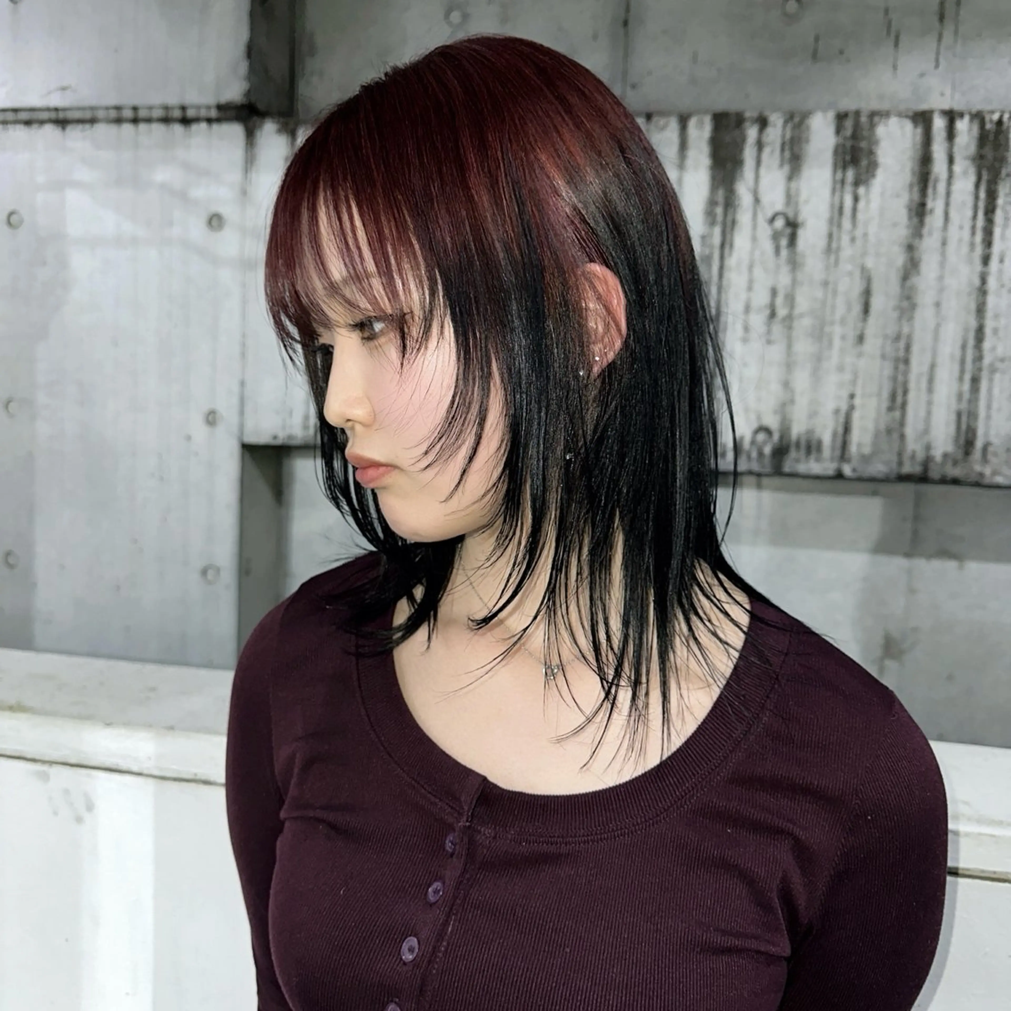 セミロング カラー ヘアカラー ハイトーン/ウルフ /エクステ/ましろのヘアスタイル