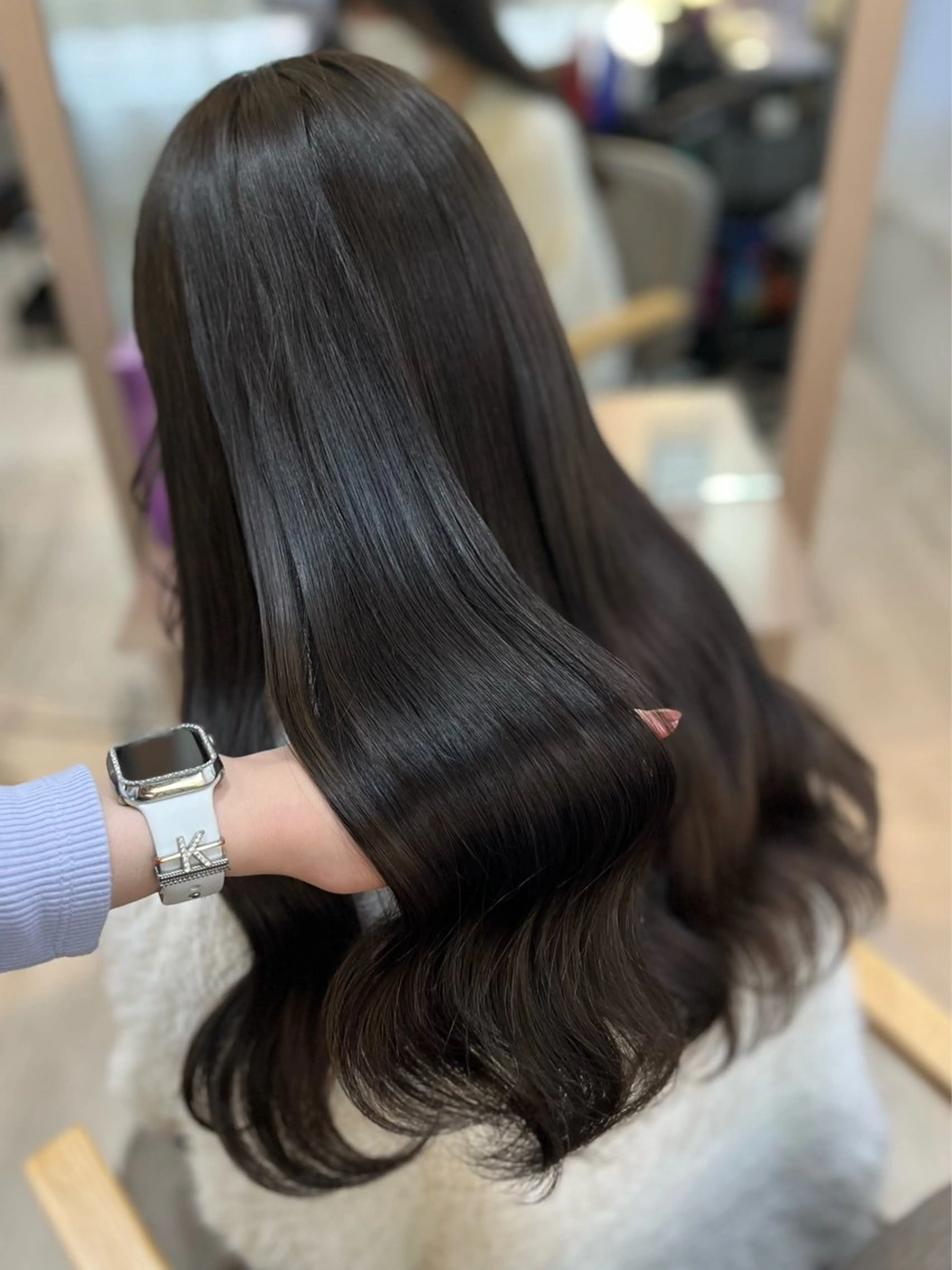 ロング カラー 💘Kurea💘 艶髪/韓国/暗髪のヘアスタイル