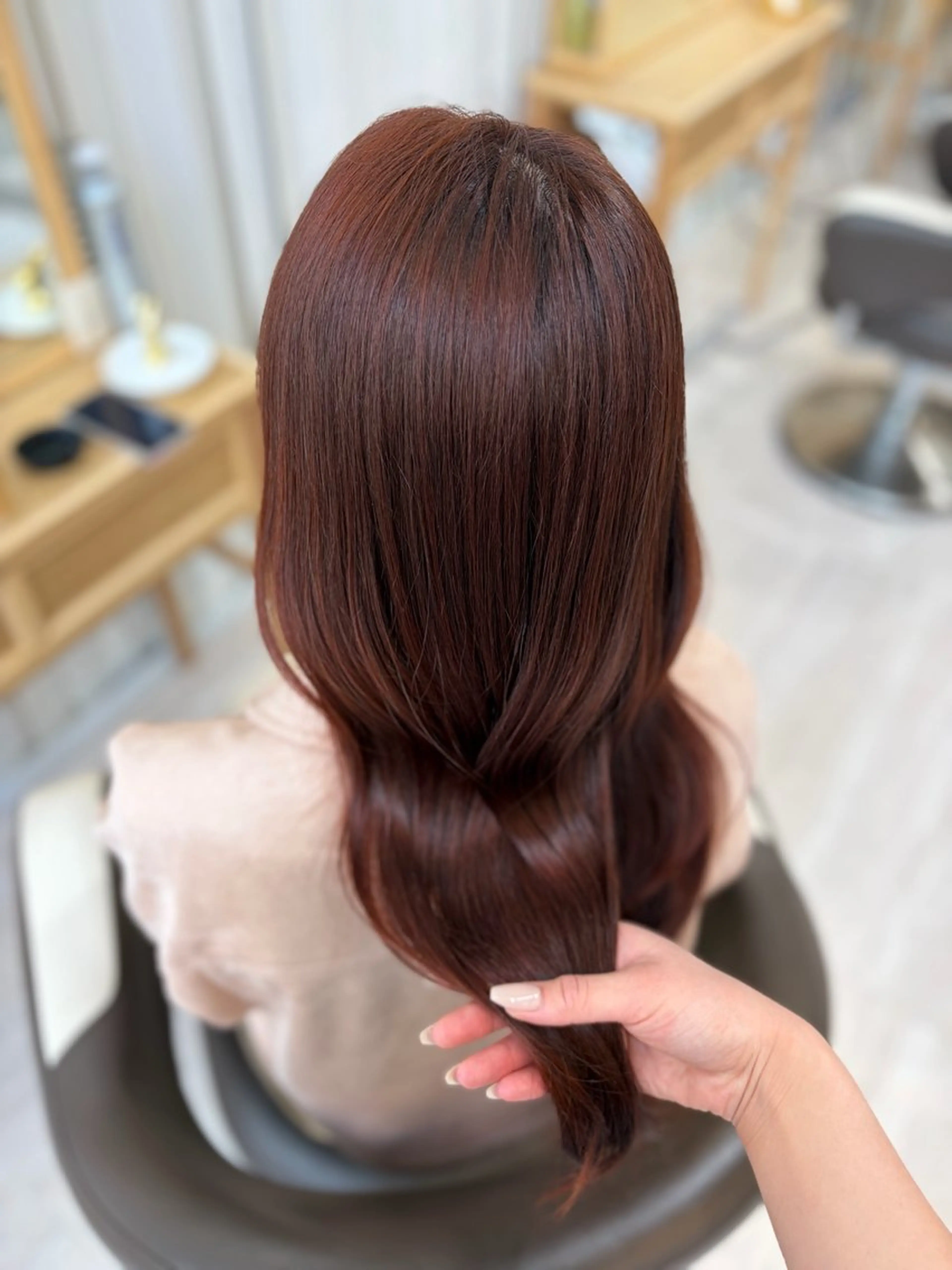 ロング カラー ヘアカラー トリートメント 🪐韓国／暗髪カラー ／ ｓａｋｕｒａ☽⋰のヘアスタイル