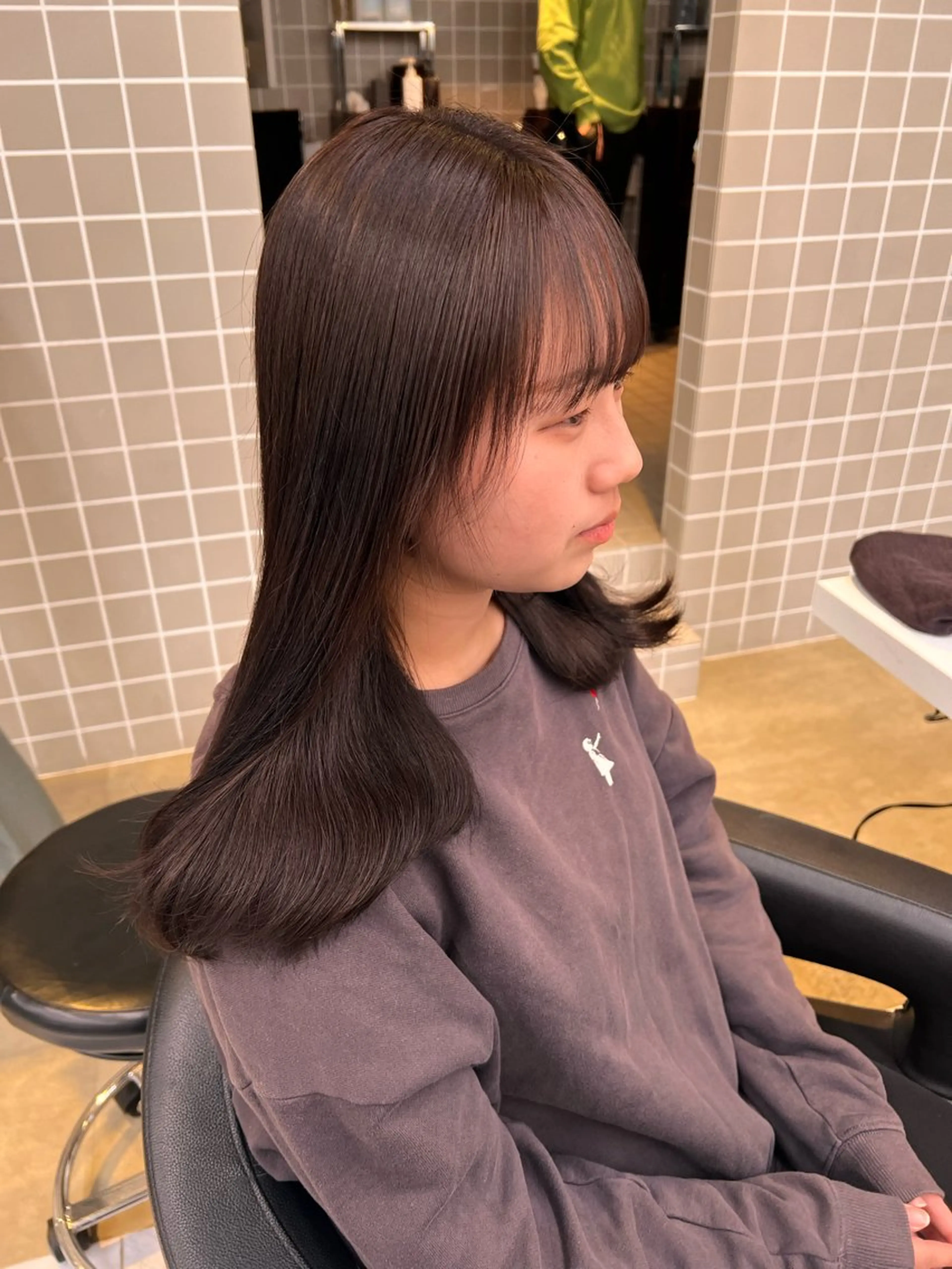 セミロング カラー 💖札幌カラー 指名No.1💖玲奈のヘアスタイル