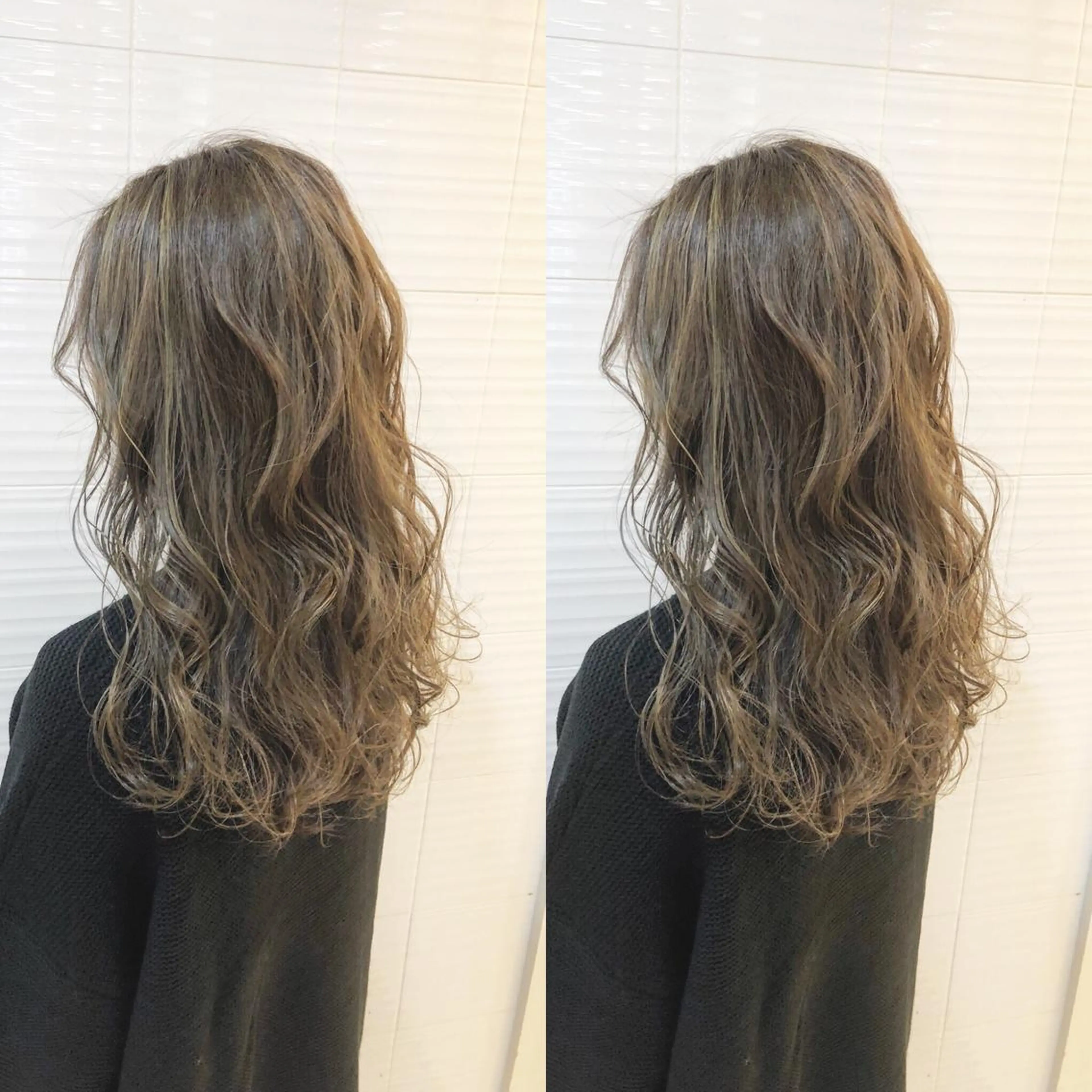 セミロング 外国人風カラー ハイライト 綺麗な髪質にしたい方 限定🌈清水　祥のヘアスタイル