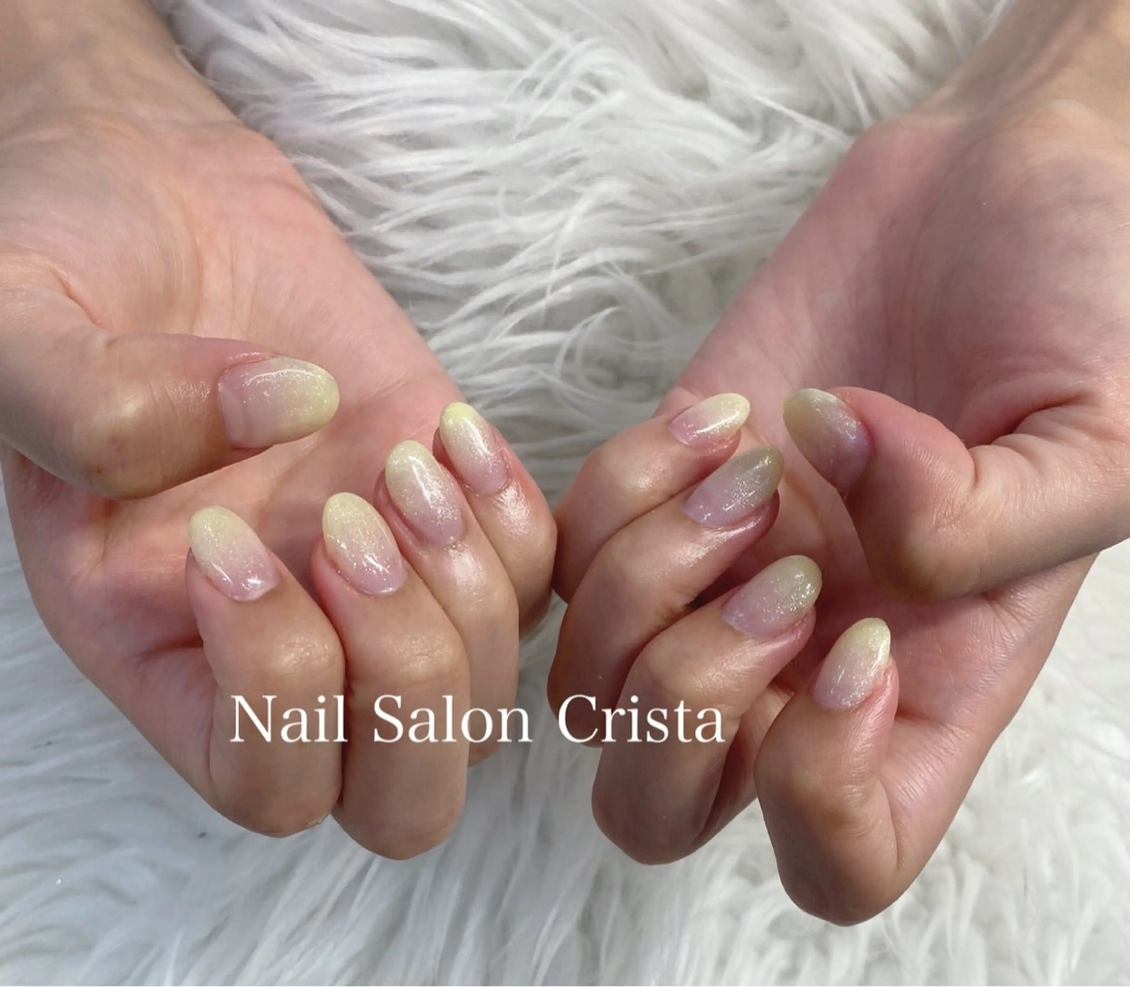 ネイル ジェルネイル ラメ(グリッター) パラジェル 黄色 CRISTA MOMOのネイルデザイン