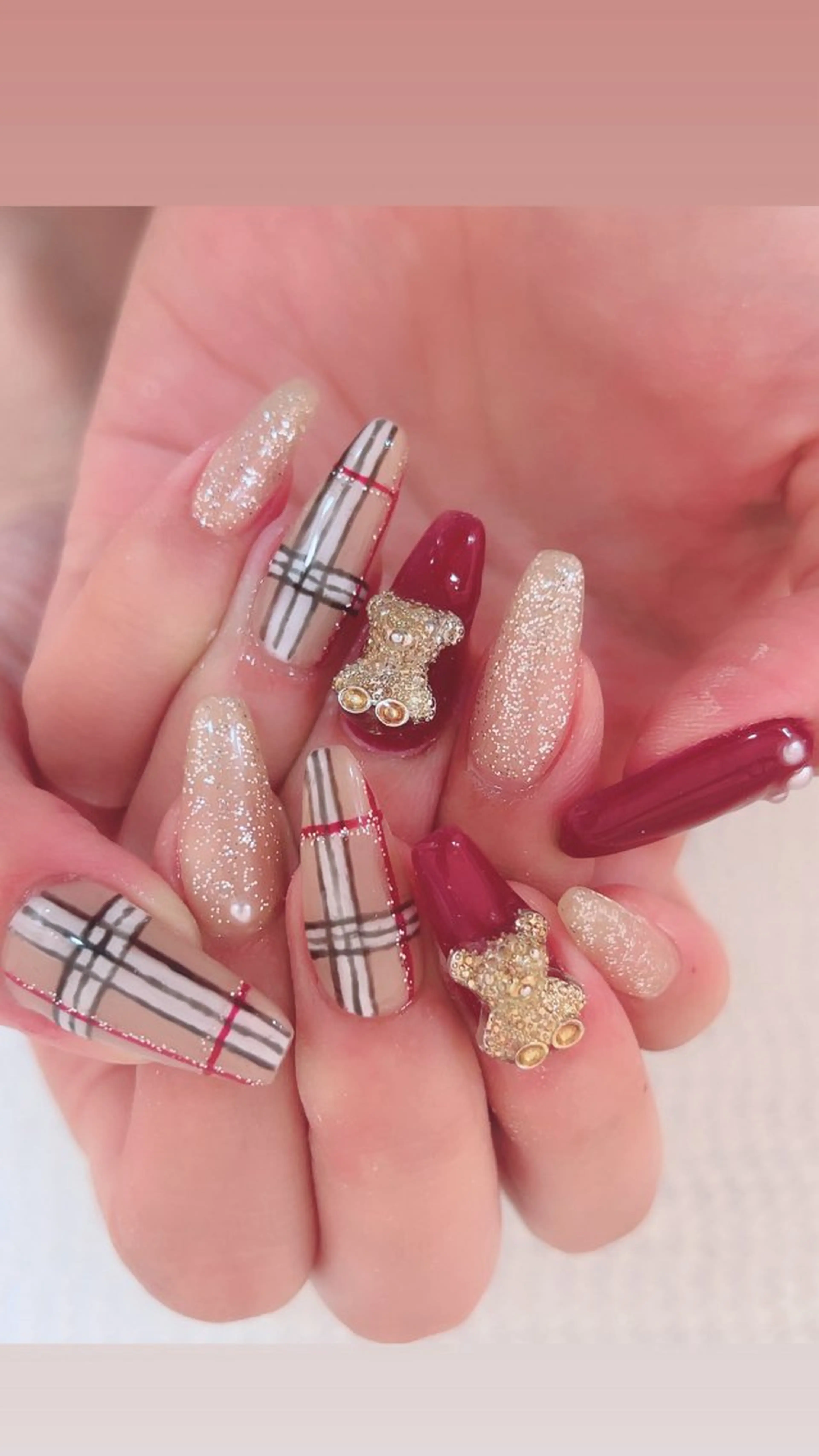 ネイル ボルドー CherieNail 💗manaのネイルデザイン