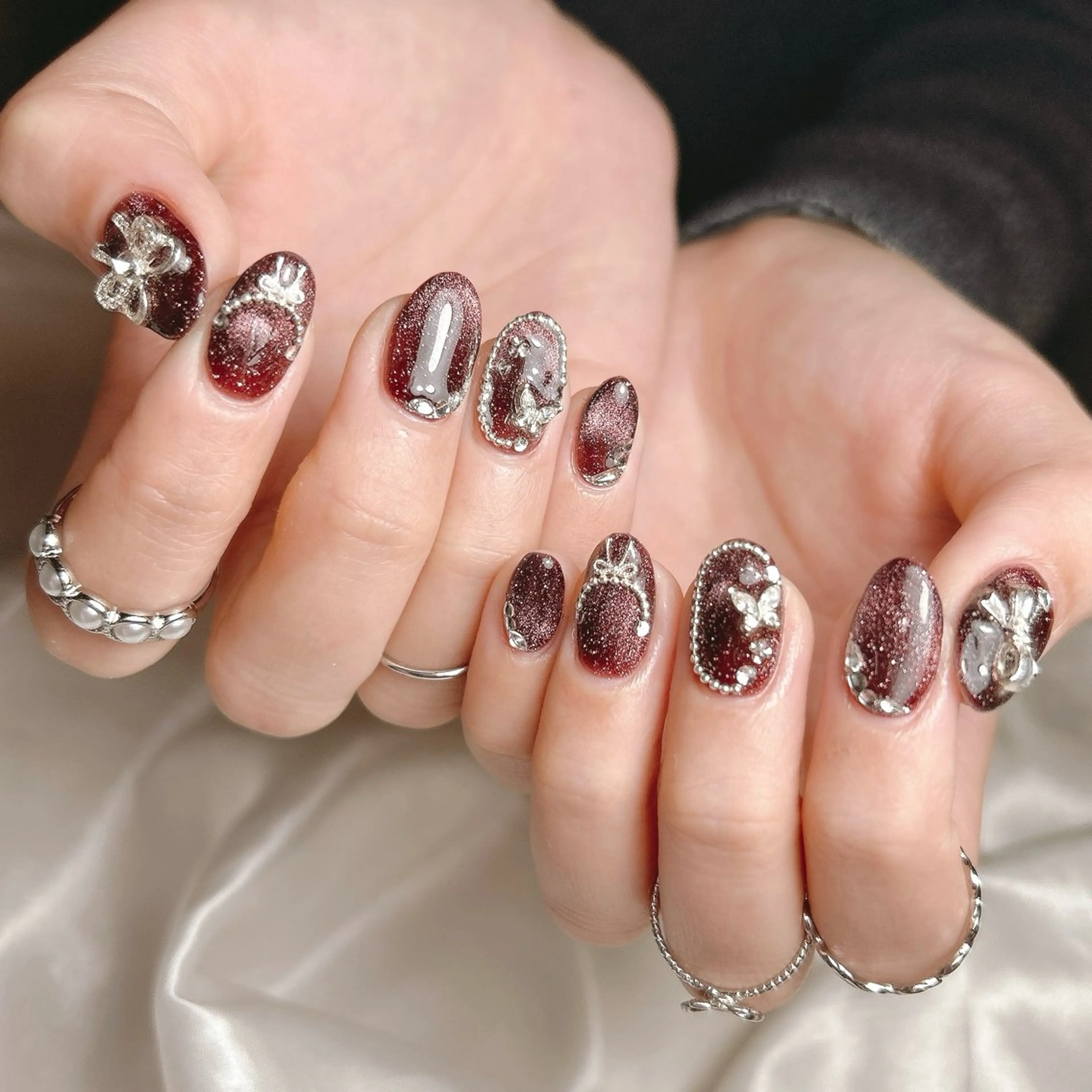 ネイル フラッシュネイル フラッシュマグ マグネットネイル ハンドネイル junna 金山.東別院.上前津のネイルデザイン