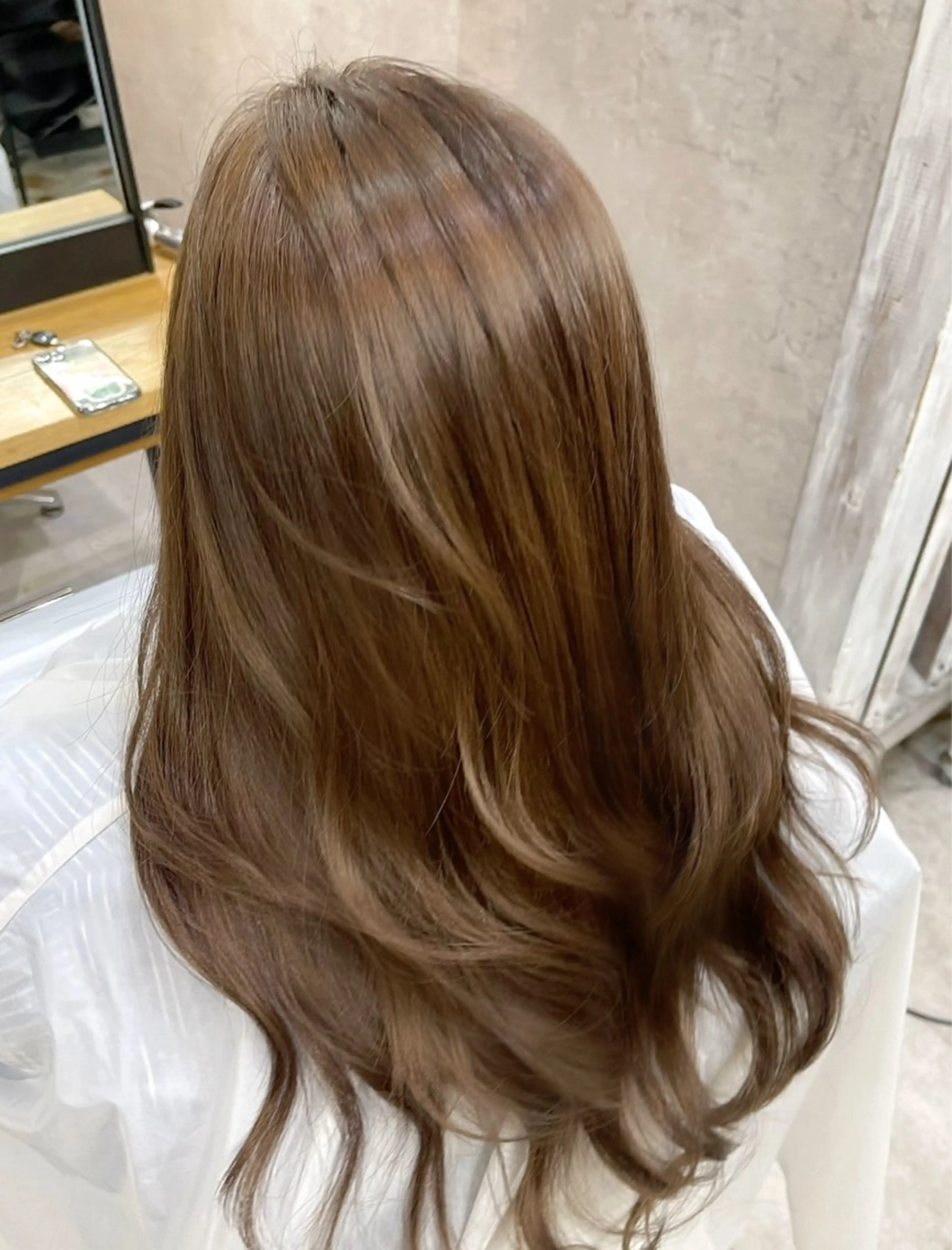 ロング カラー ベージュカラー ブラウンカラー ブラウンベージュ レッドカラー ヘアカラー トリートメント 松井那津子 /ハイライトブリーチのヘアスタイル