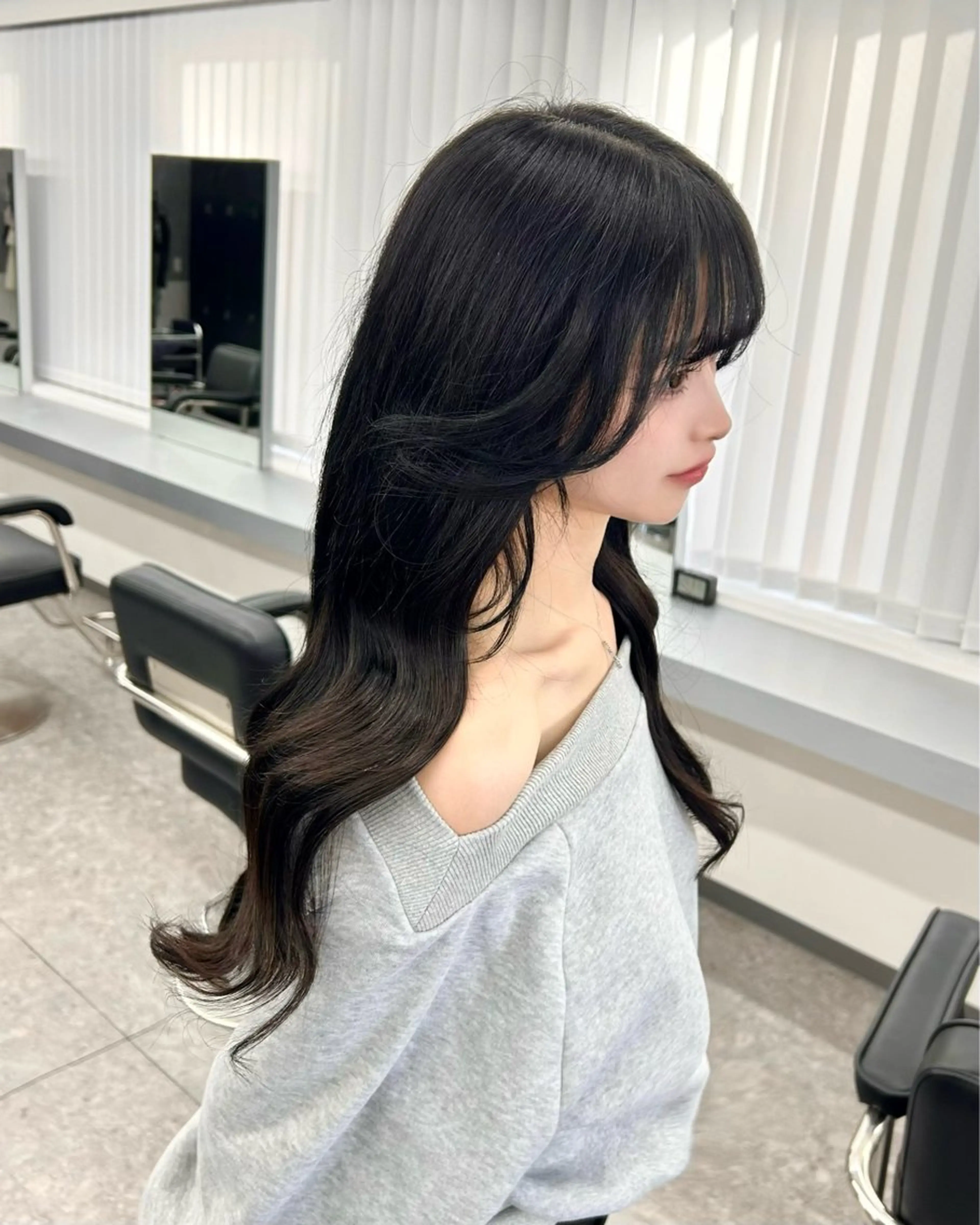 ロング エクステ nanaka 🤍韓国ワンホンヘアのヘアスタイル