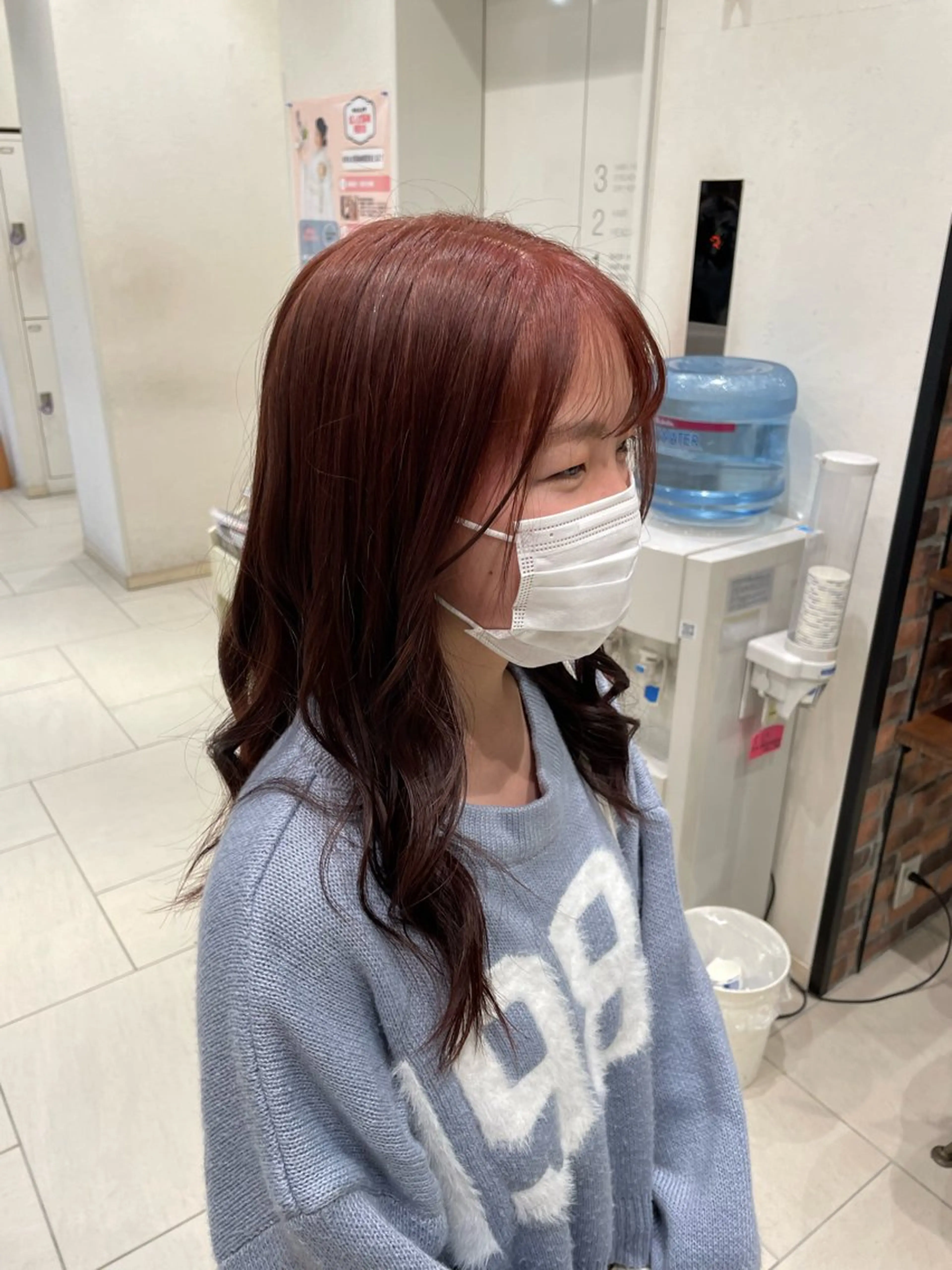 ミディアム 透明感ベージュ🎀 レイヤー/AOのヘアスタイル