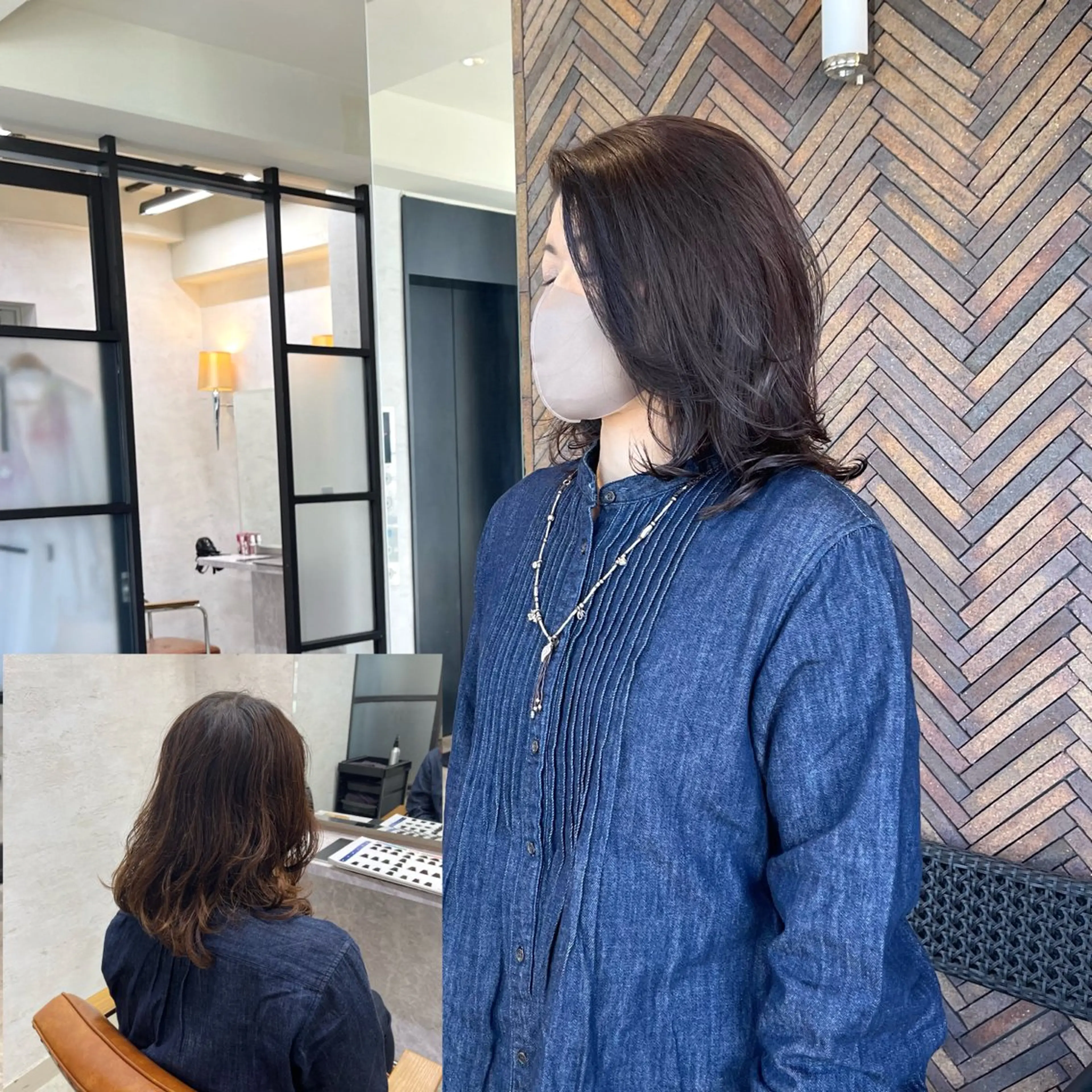 ミディアム カラー 黒崎 勝巳のヘアスタイル