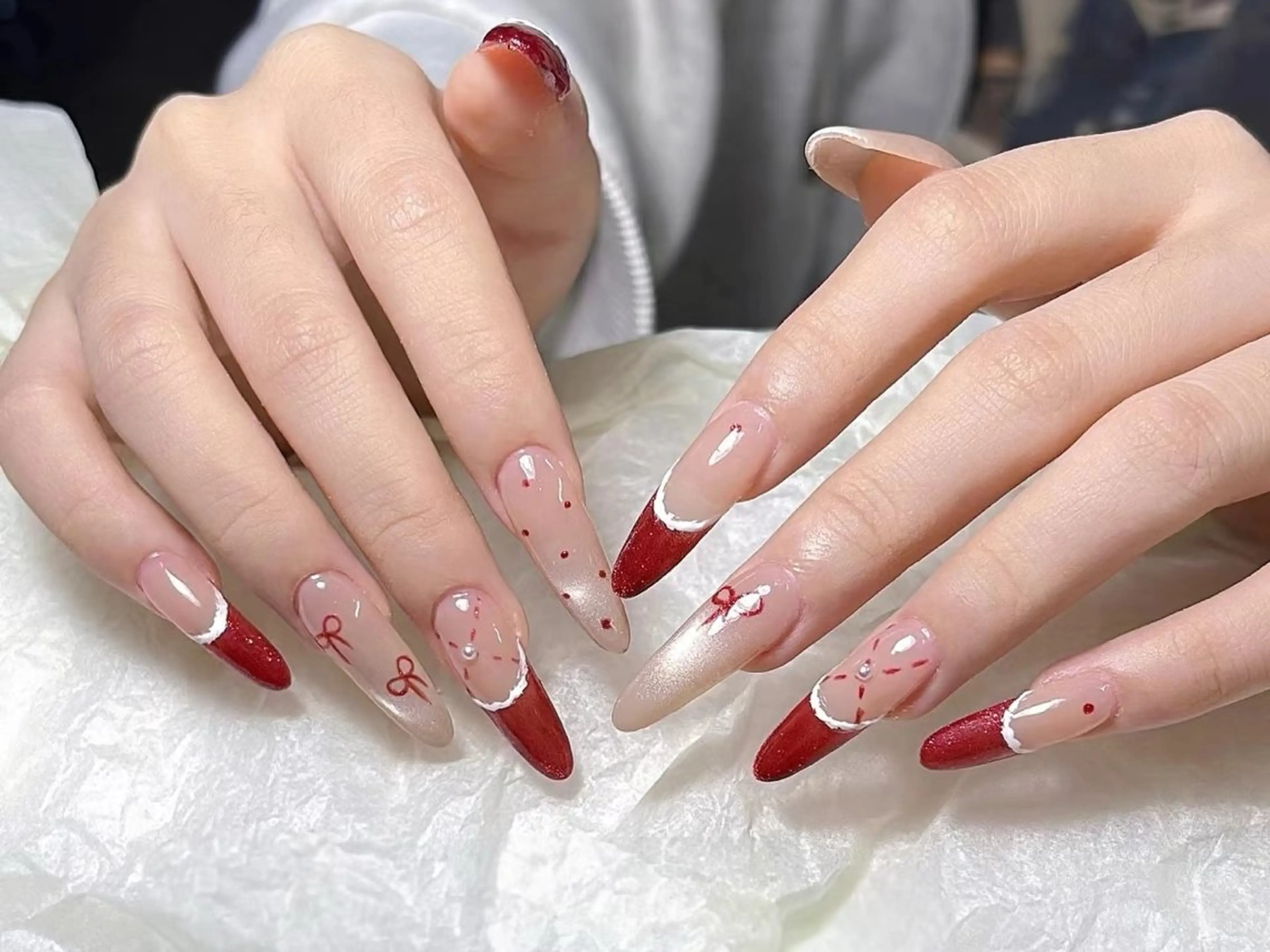 ネイル アートネイル チークネイル 長さ出し フットネイル ジェルネイル ハンドネイル ハンドケア ラッキーネイルサロン 西川口東口店のネイルデザイン