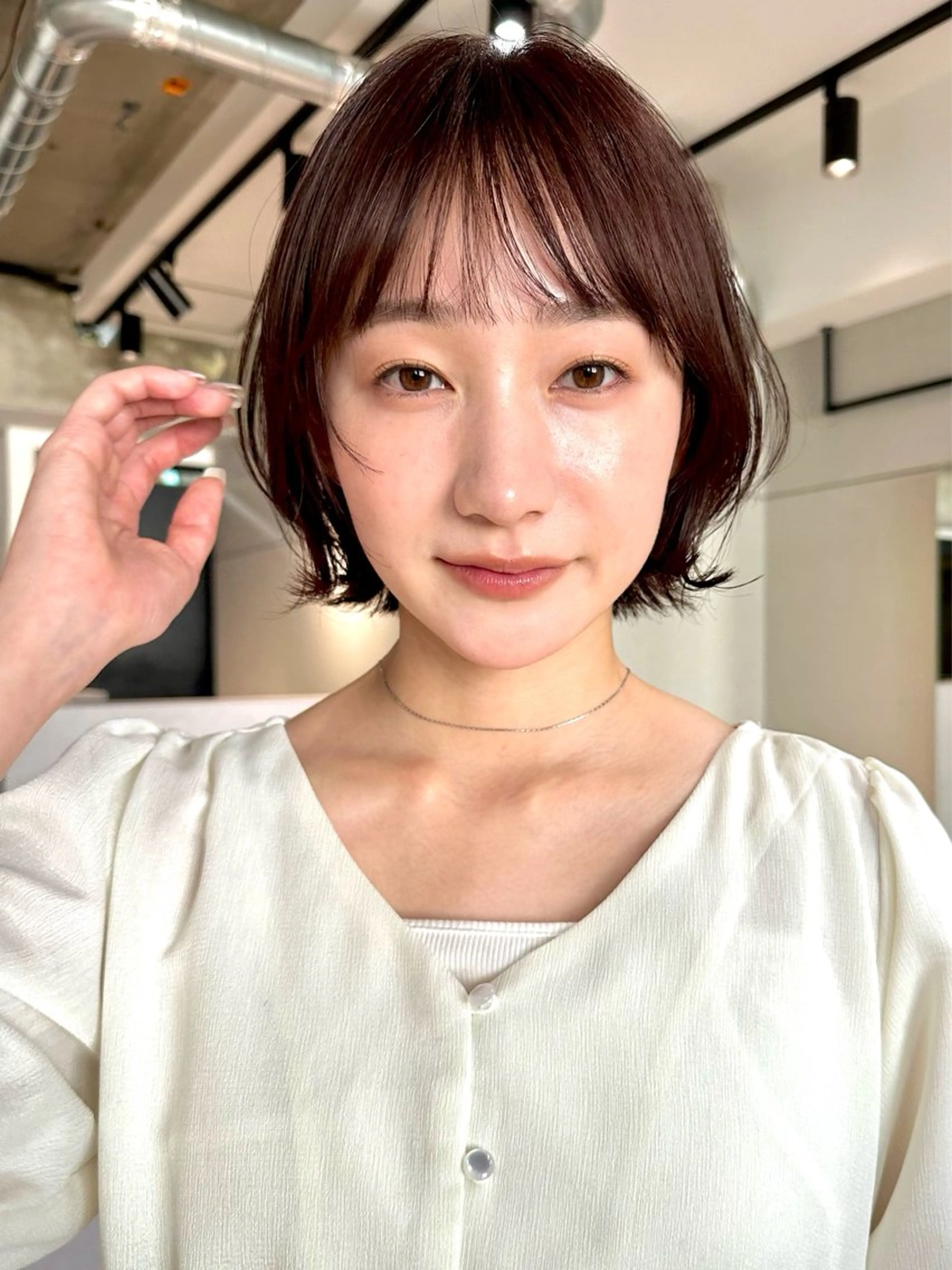 ショート カラー パーマ kazuki【顔周り ×レイヤーカット】のヘアスタイル