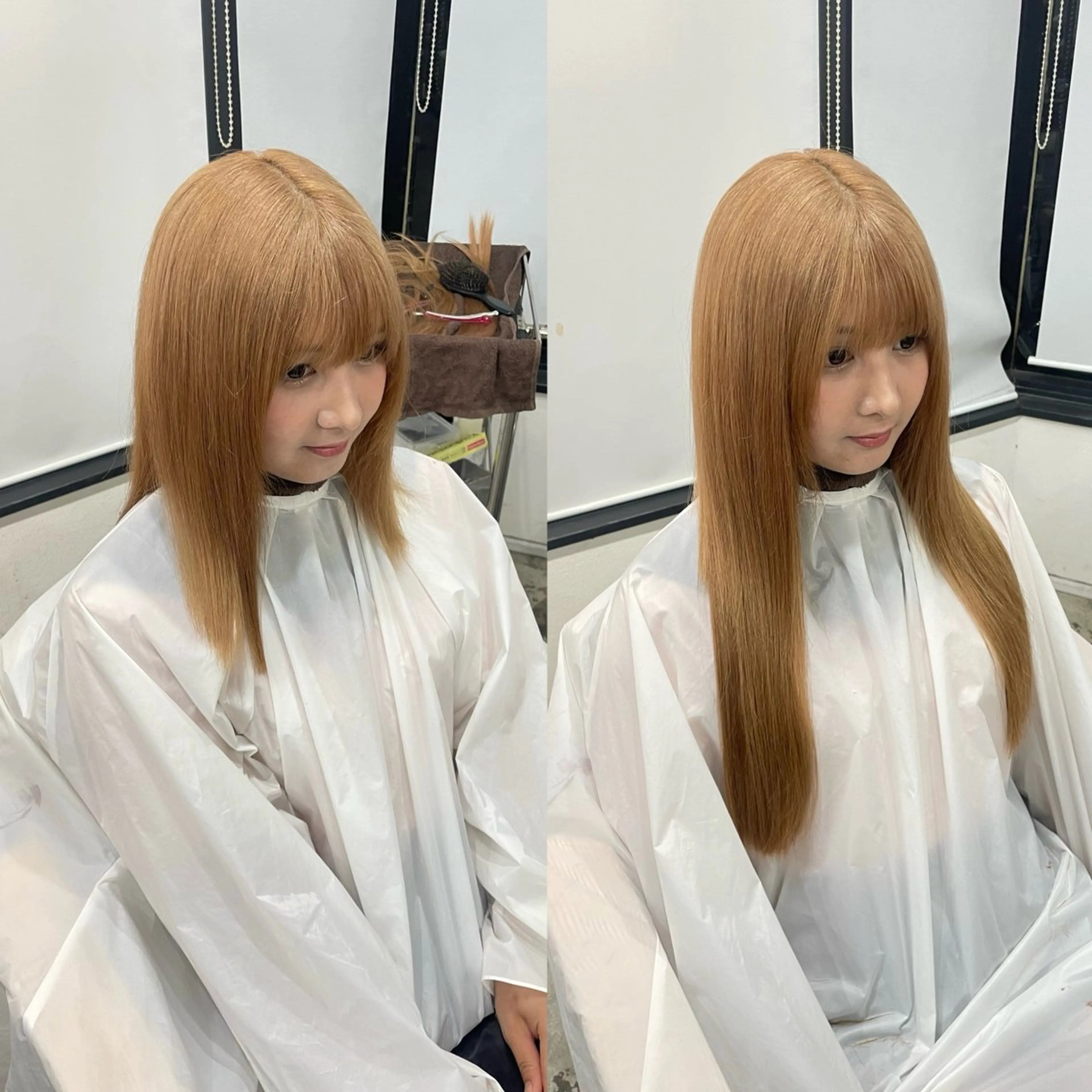 ロング シールエクステ エクステ カラーモデル募集 吉原佳穂💗のヘアスタイル