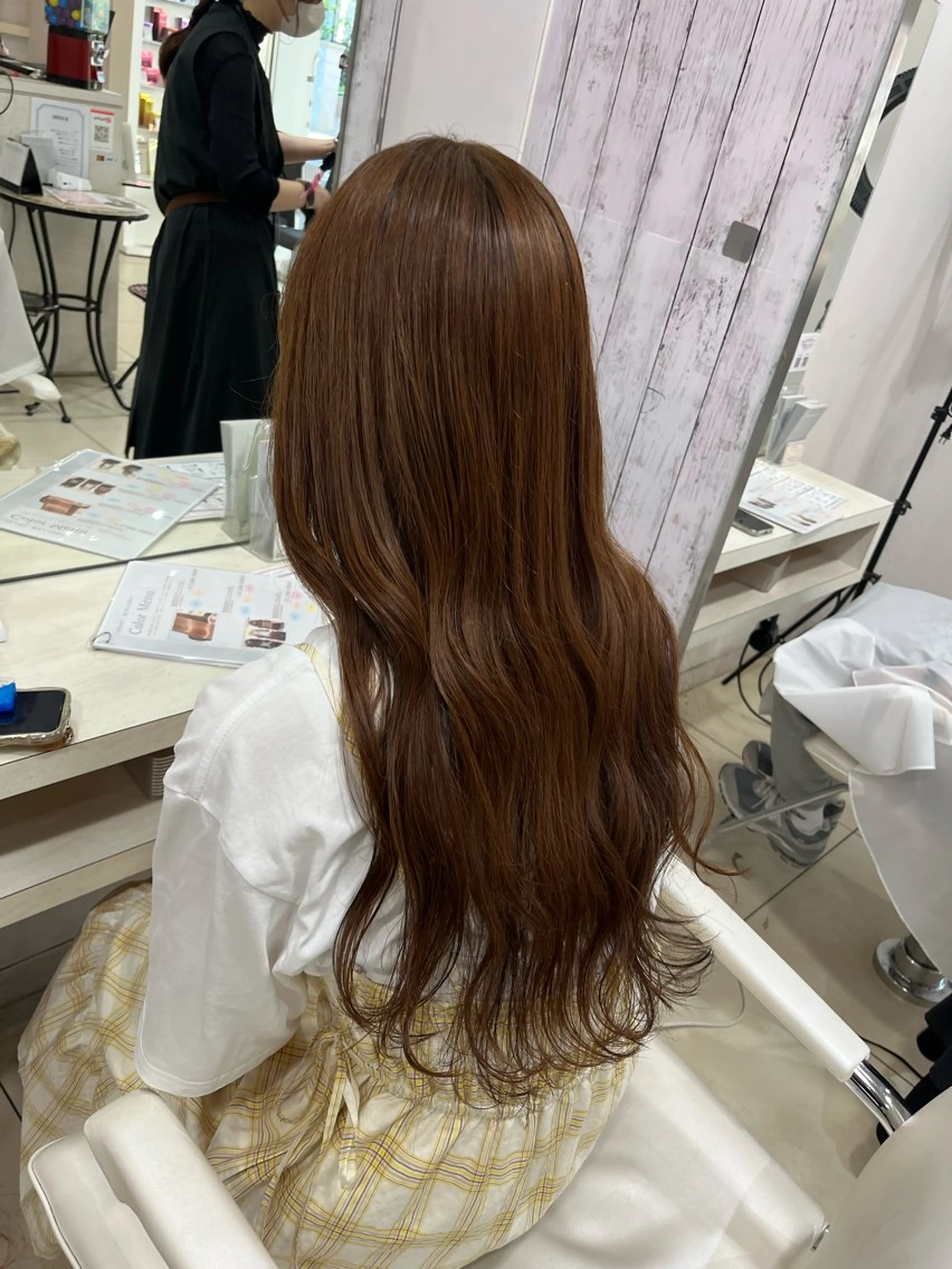 ミディアム ヘアカラー トリートメント 【髪質改善カラー】 あむ·. ⟡ 🖤のヘアスタイル