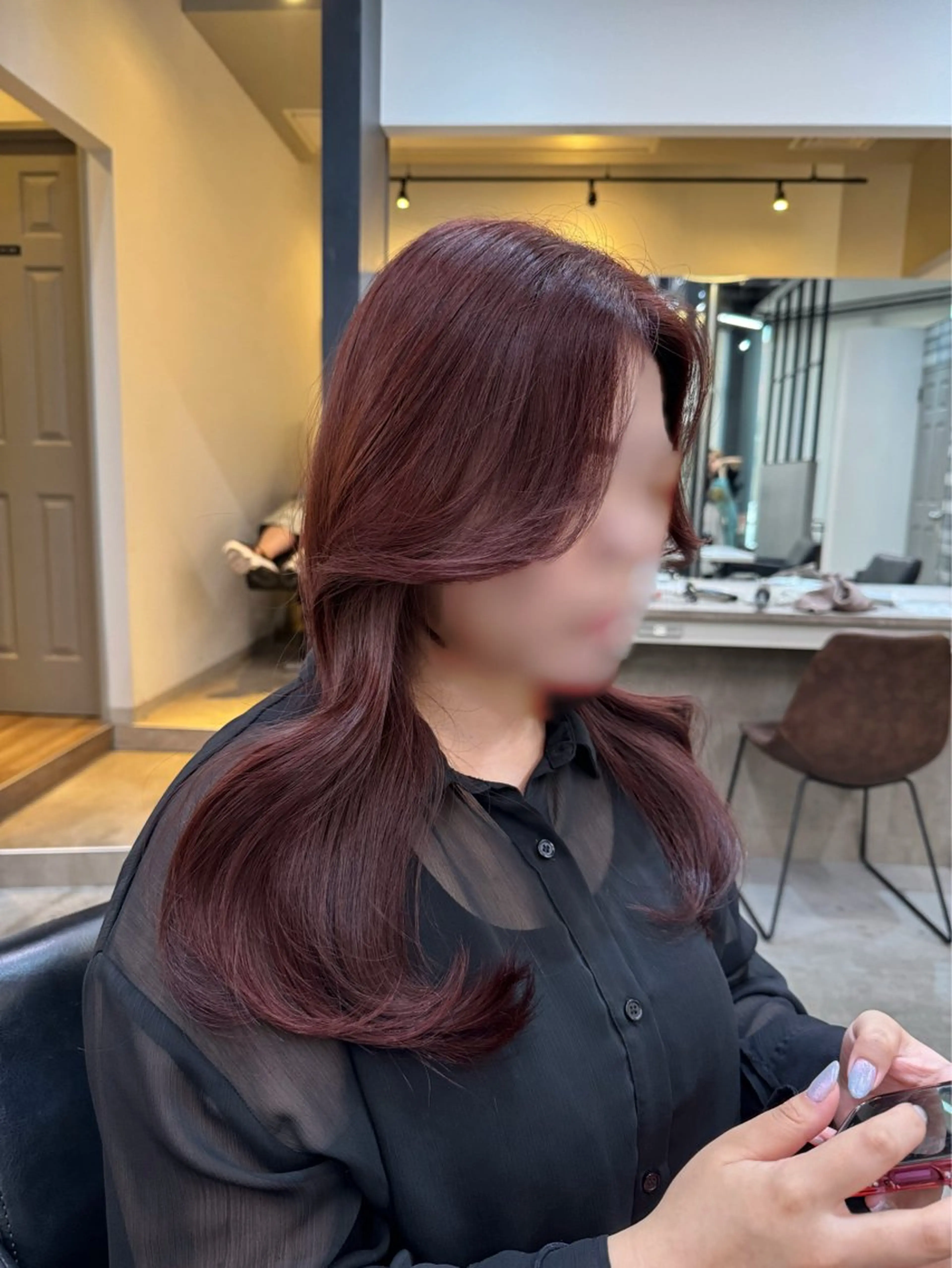 ロング カラー カット ヘアカラー 韓国ヘア🇰🇷 YUKINAのヘアスタイル