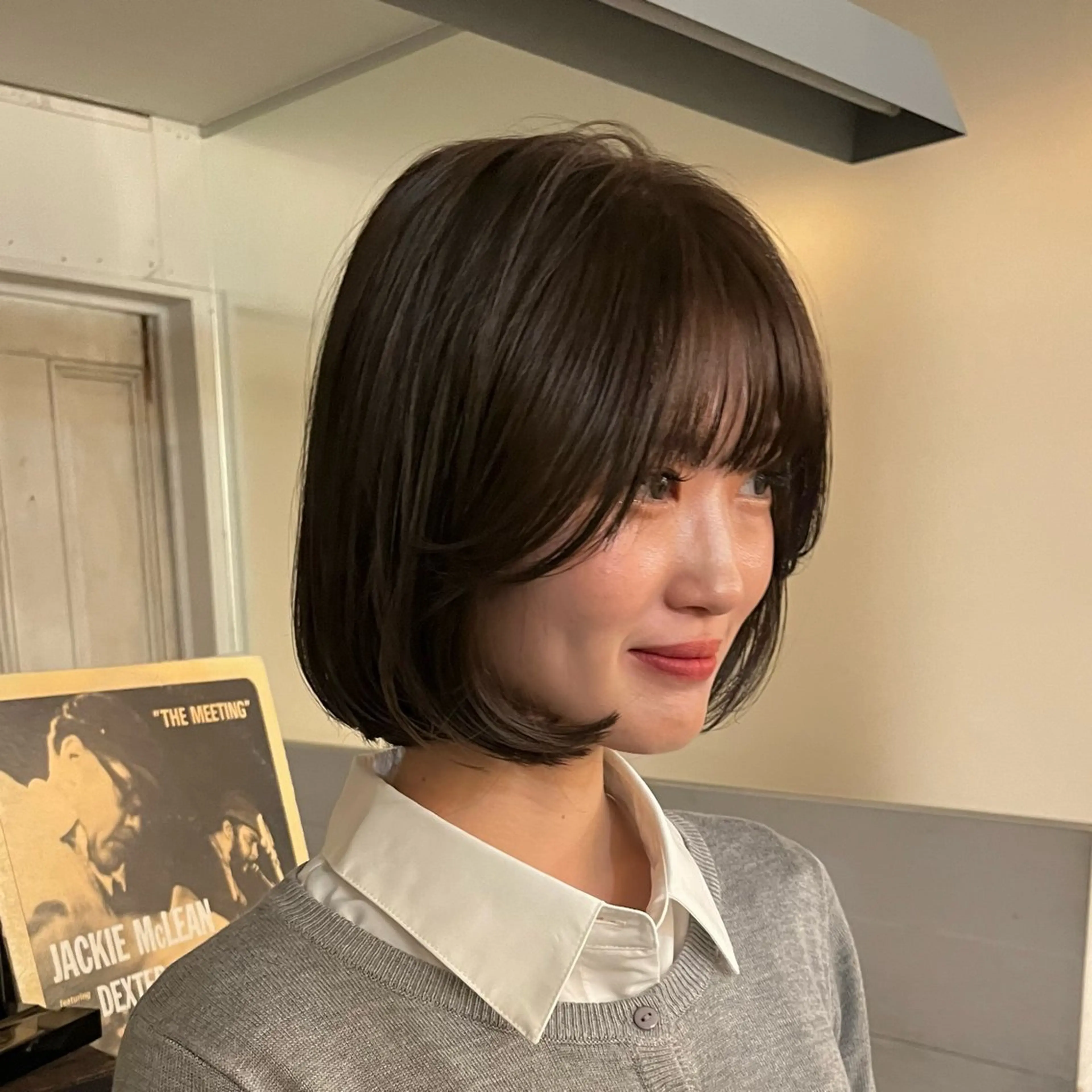 ミディアム ボブ 韓国風ヘア ブリーチなし/透明感 /ショート/大世のヘアスタイル