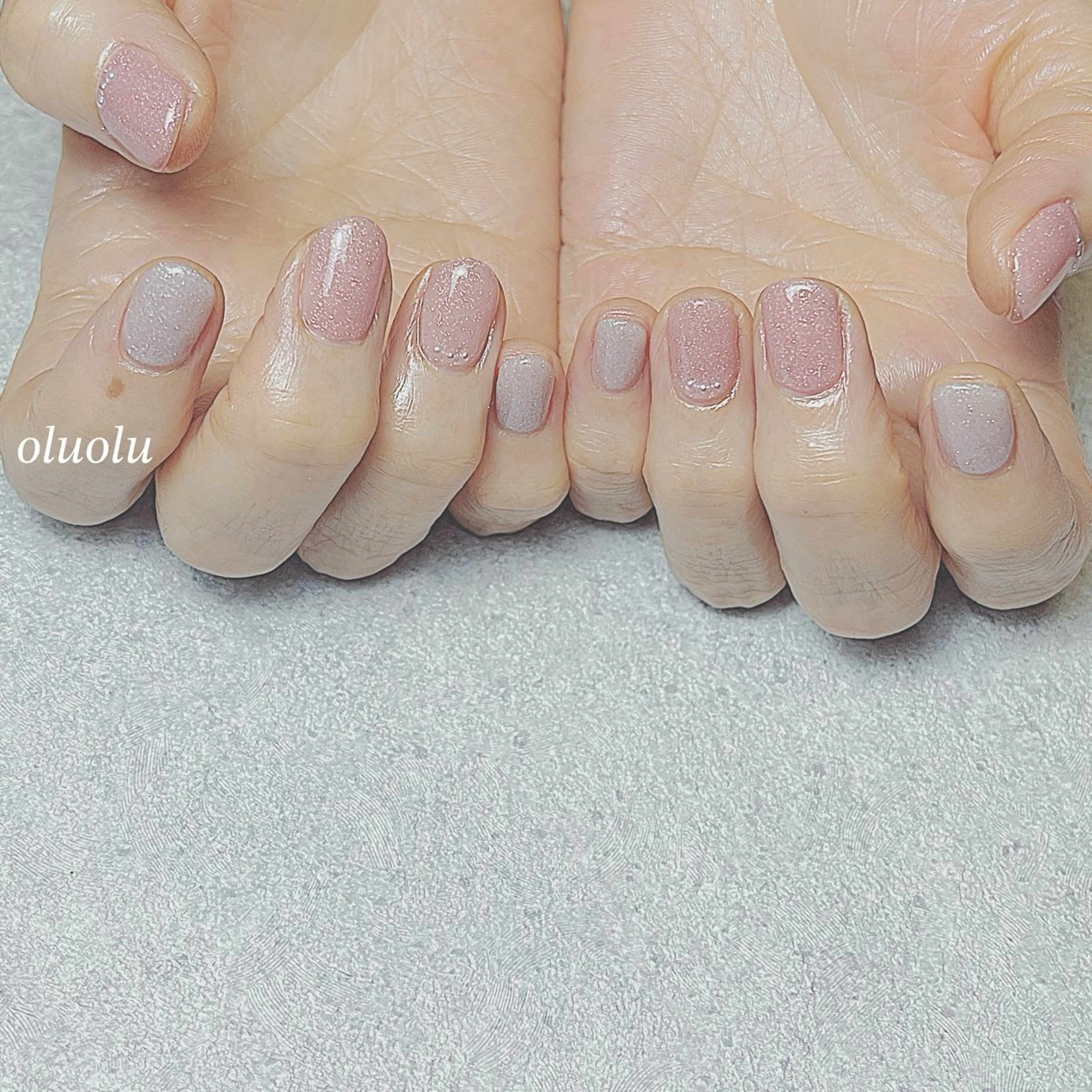 ネイル アートネイル フットネイル オフィスネイル ワンカラーネイル ピンク 大村 紬華のネイルデザイン