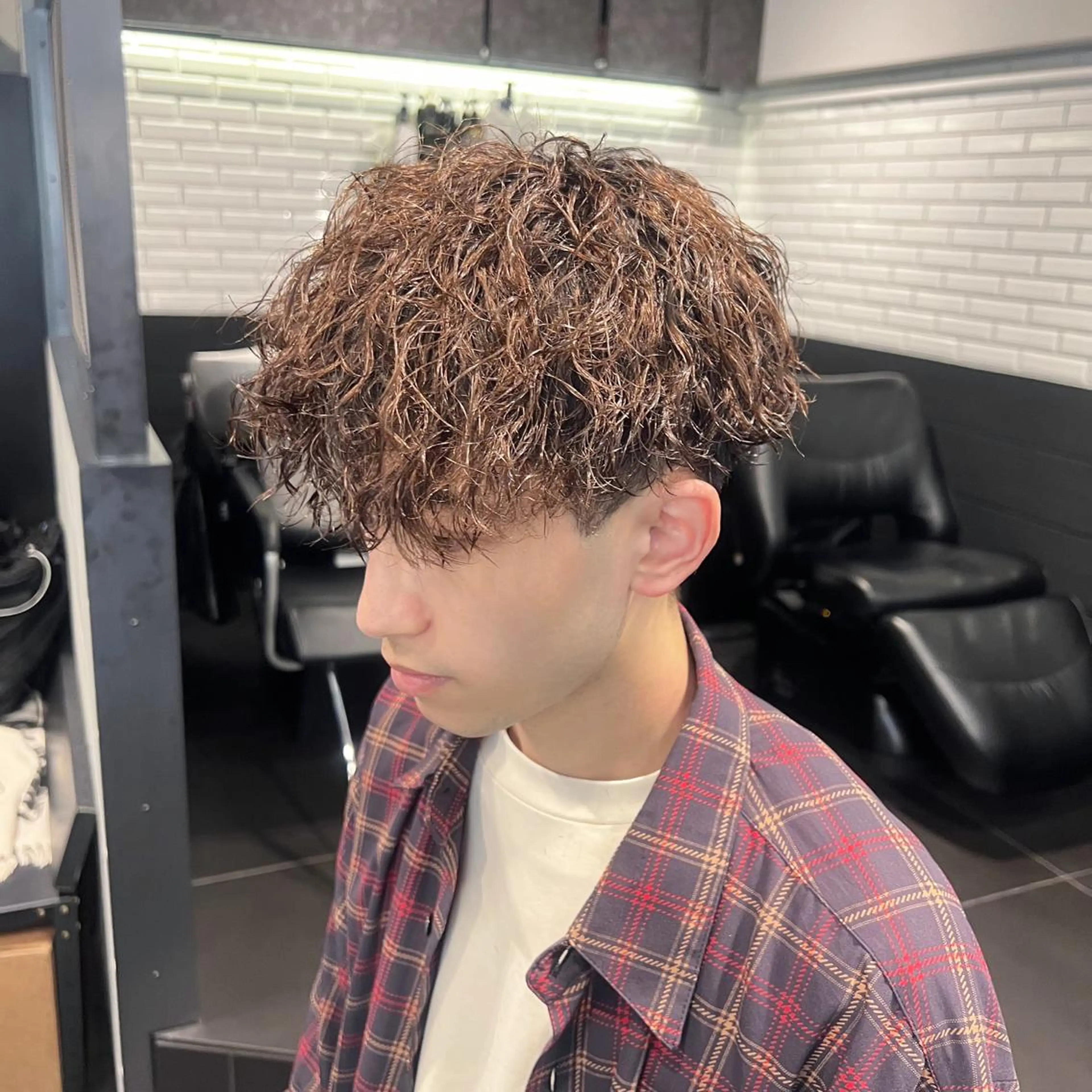 ショート カラー パーマ メンズ メンズ特化/パーマ/ メッシュ/竜成のヘアスタイル