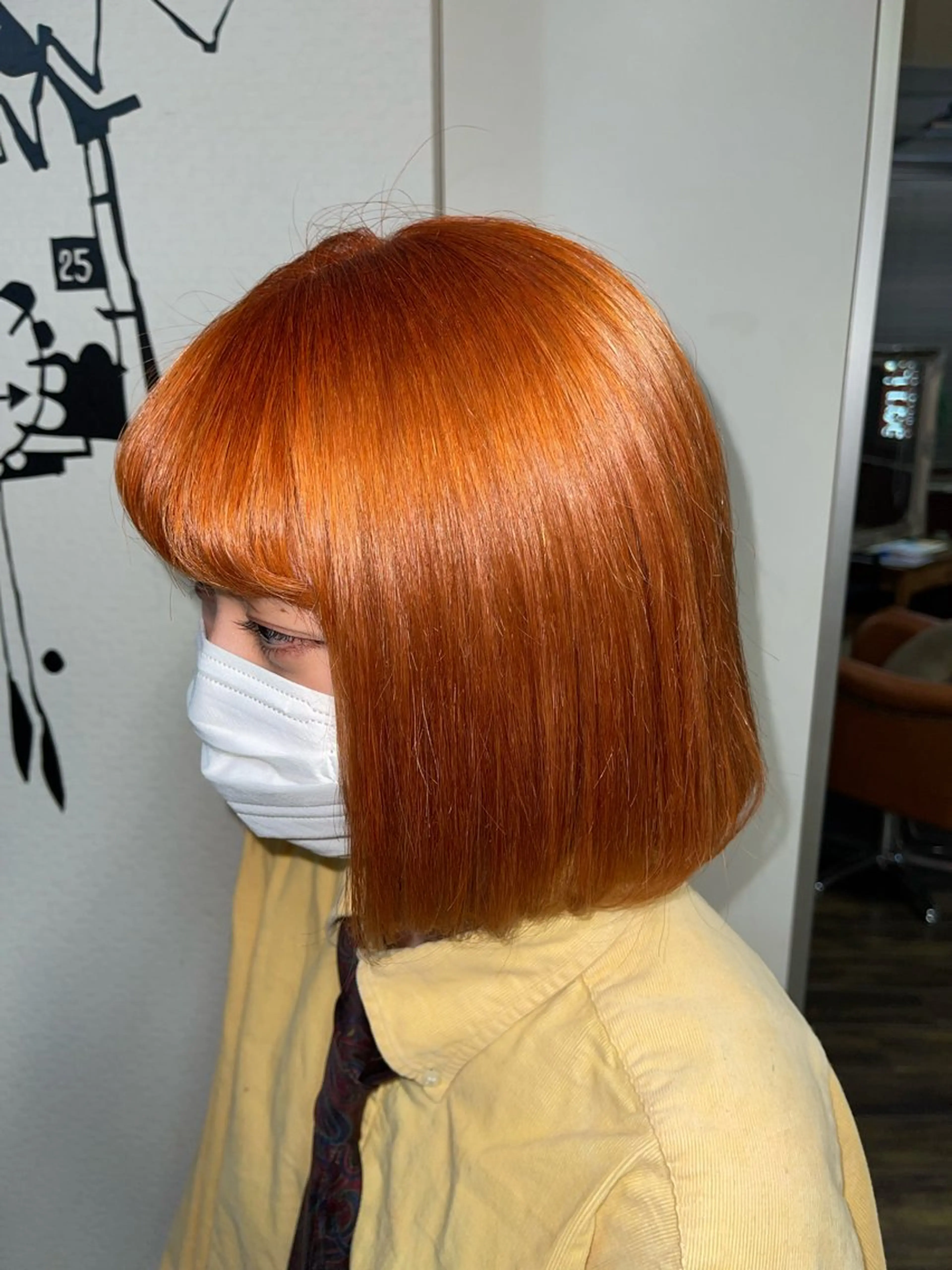 ミディアム カラー シノザキ キナのヘアスタイル