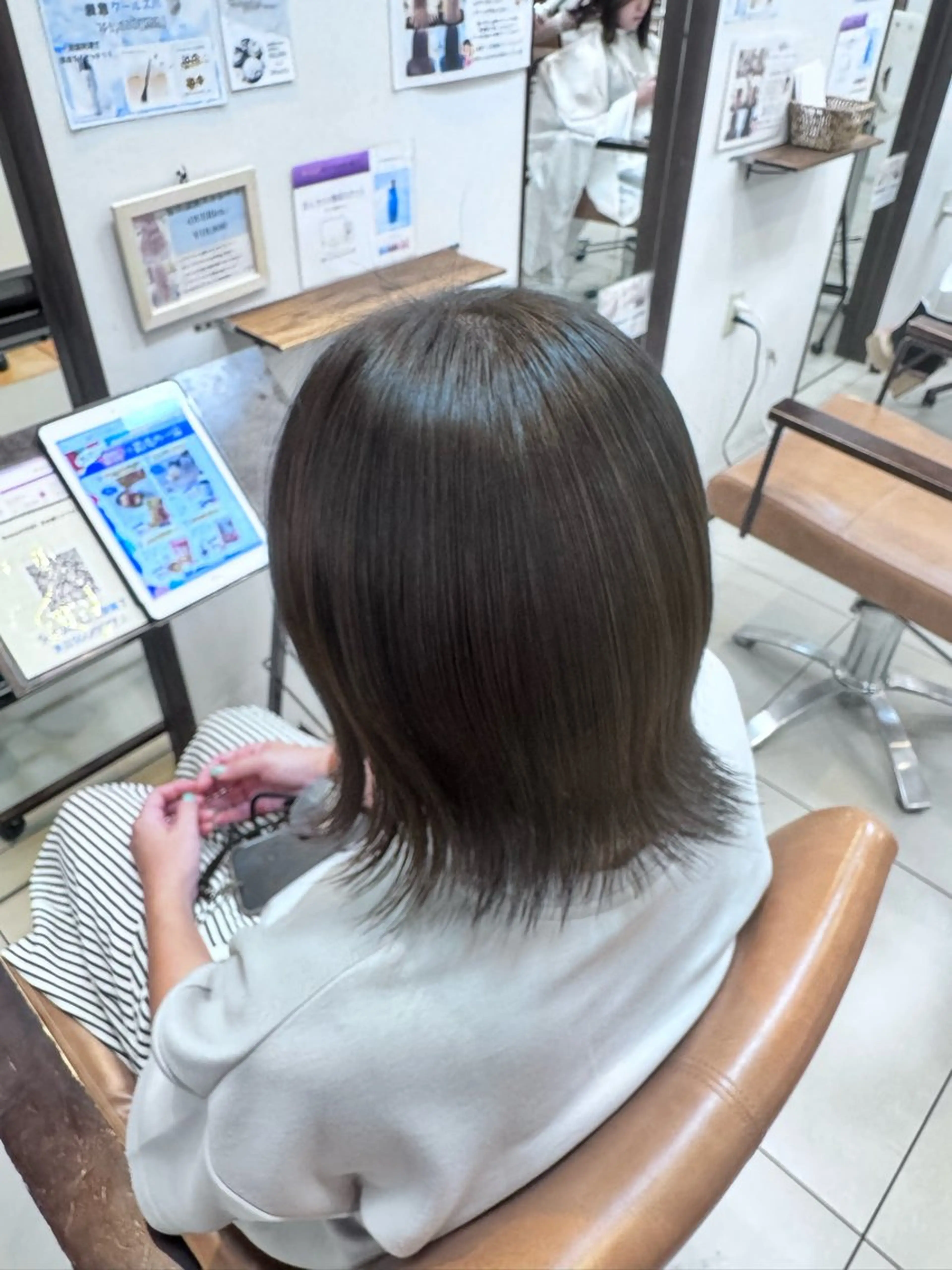 カラー ベージュカラー オリーブベージュ 坂元綾音 モデル募集中✨のヘアスタイル