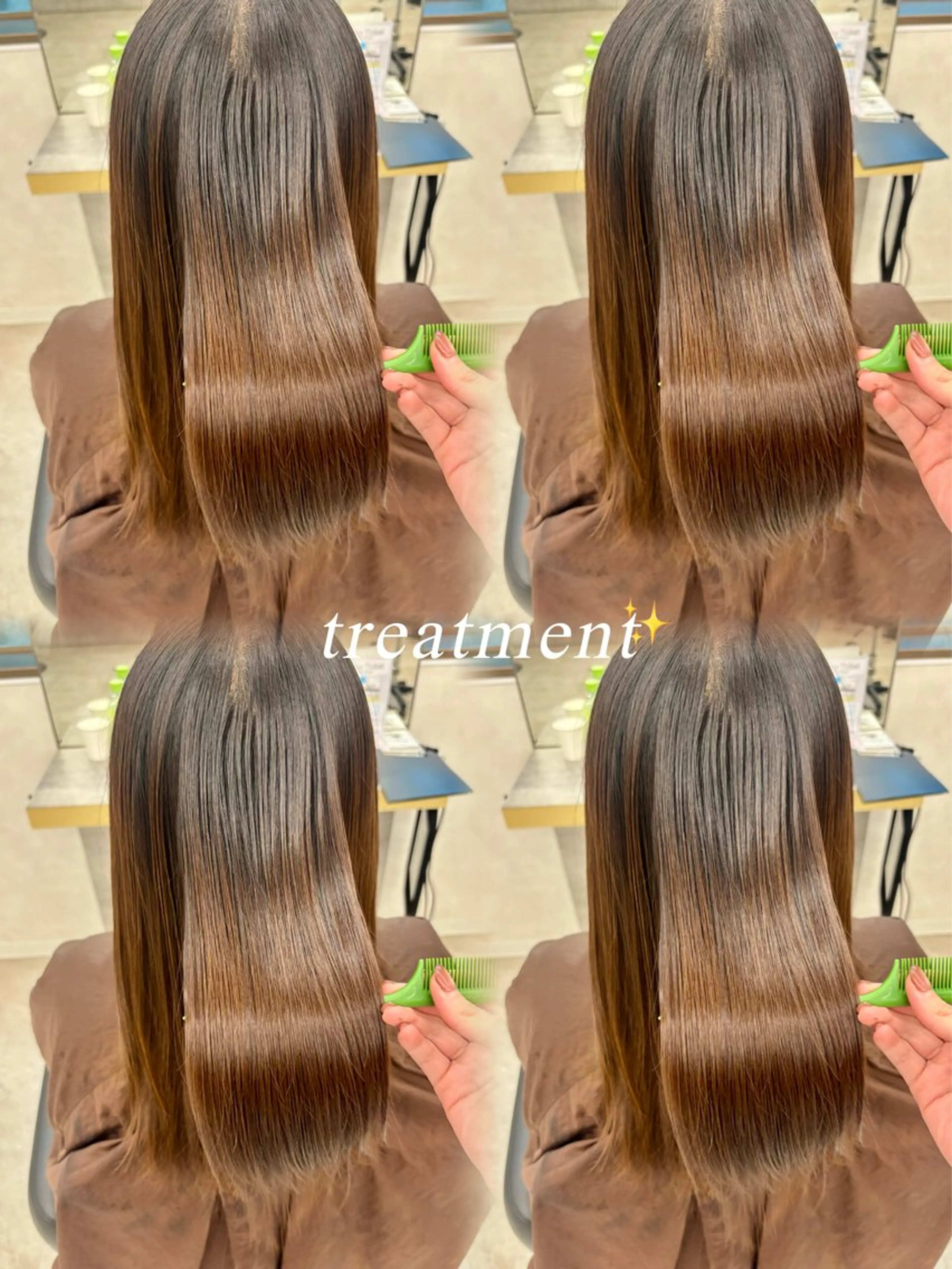 セミロング 髪質改善 縮毛矯正 トリートメント 暖色/髪質改善/ ツヤ髪🎀本田愛来のヘアスタイル