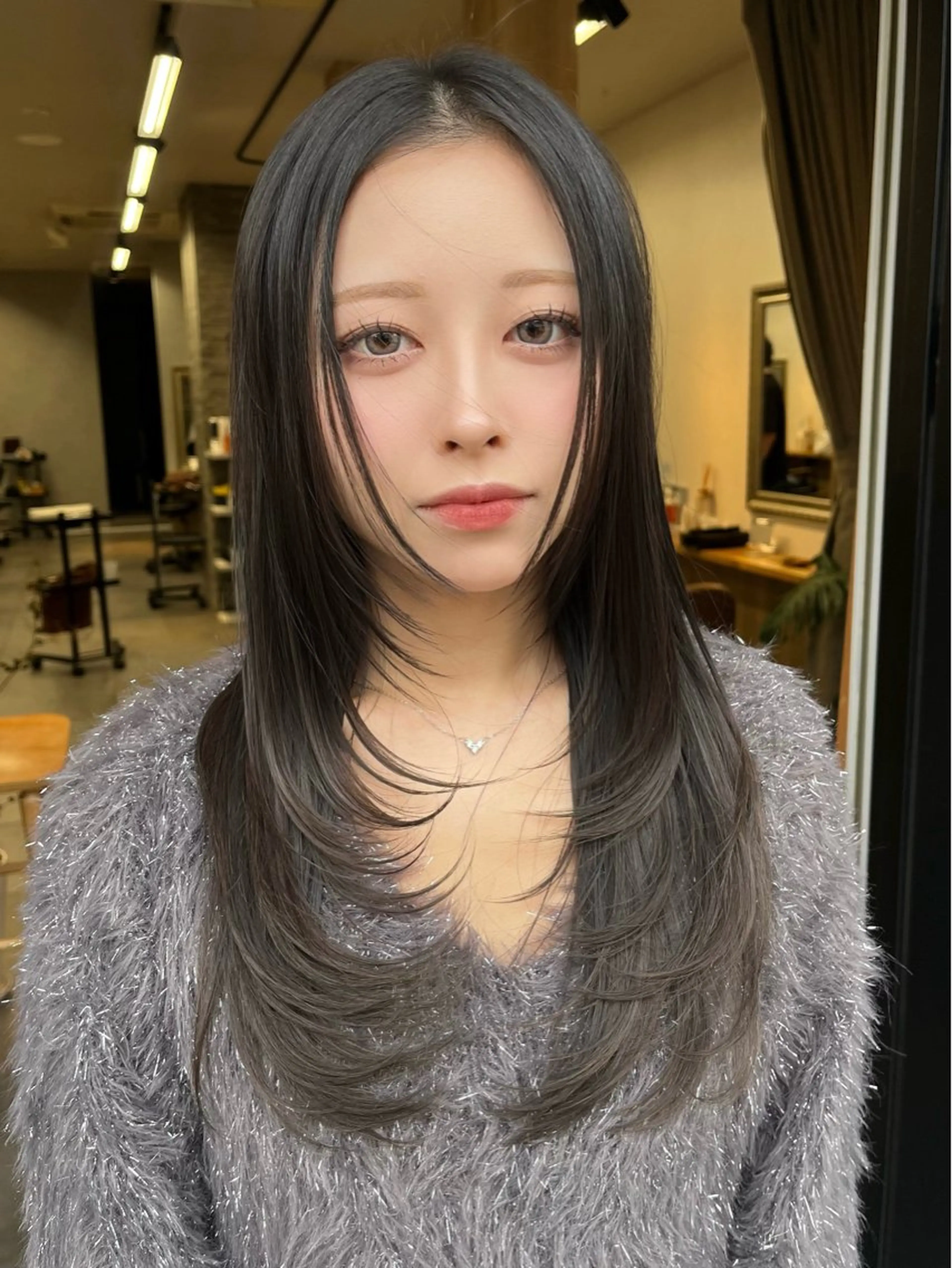 ロング ハイレイヤー レイヤーカット カット ヘアカラー トリートメント レイヤー/縮毛矯正 /新宿/佐藤巧己✨のヘアスタイル