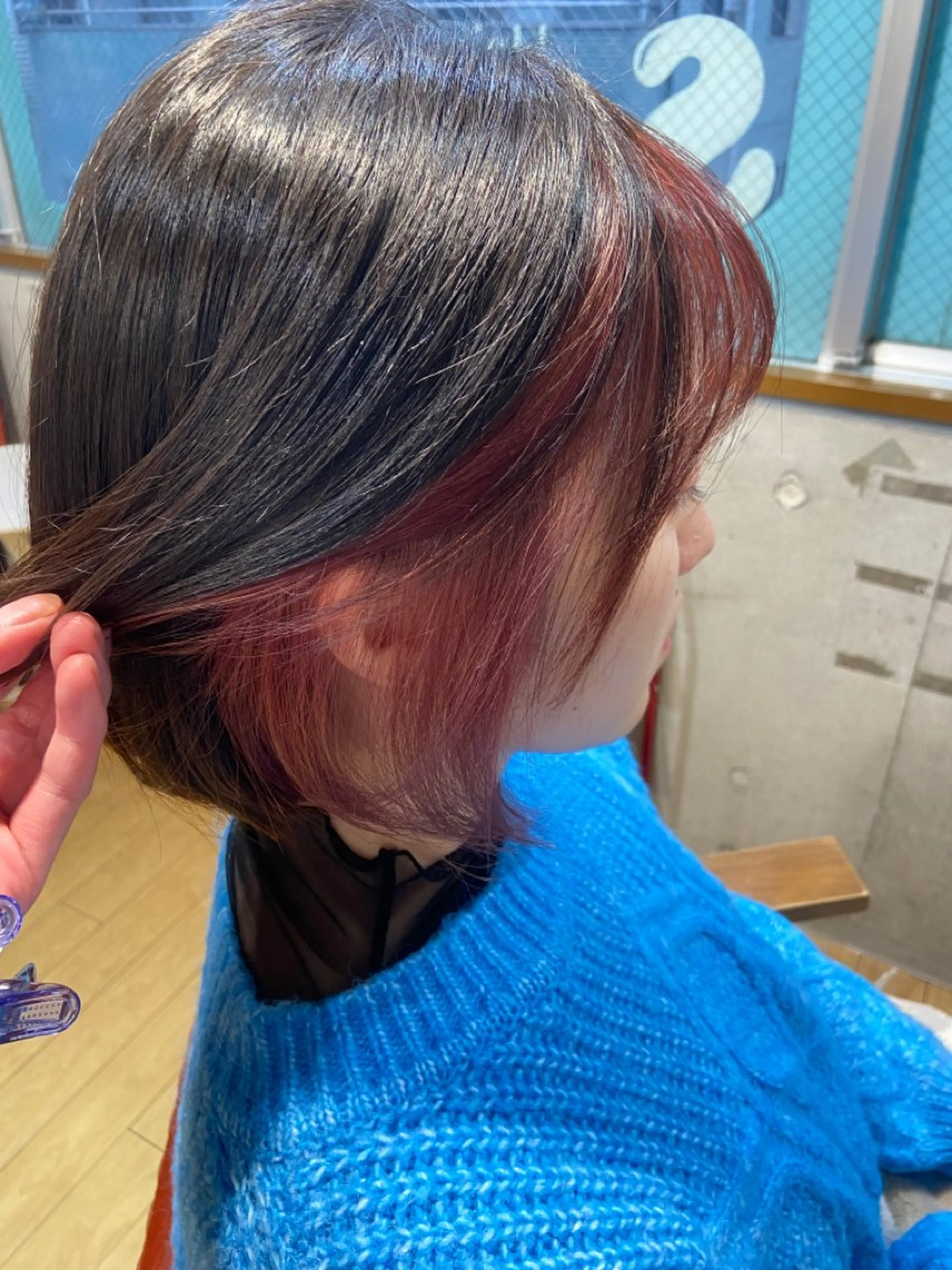 カラー ピンクカラー クリスマス ヘアカラー 西内 亮太のヘアスタイル
