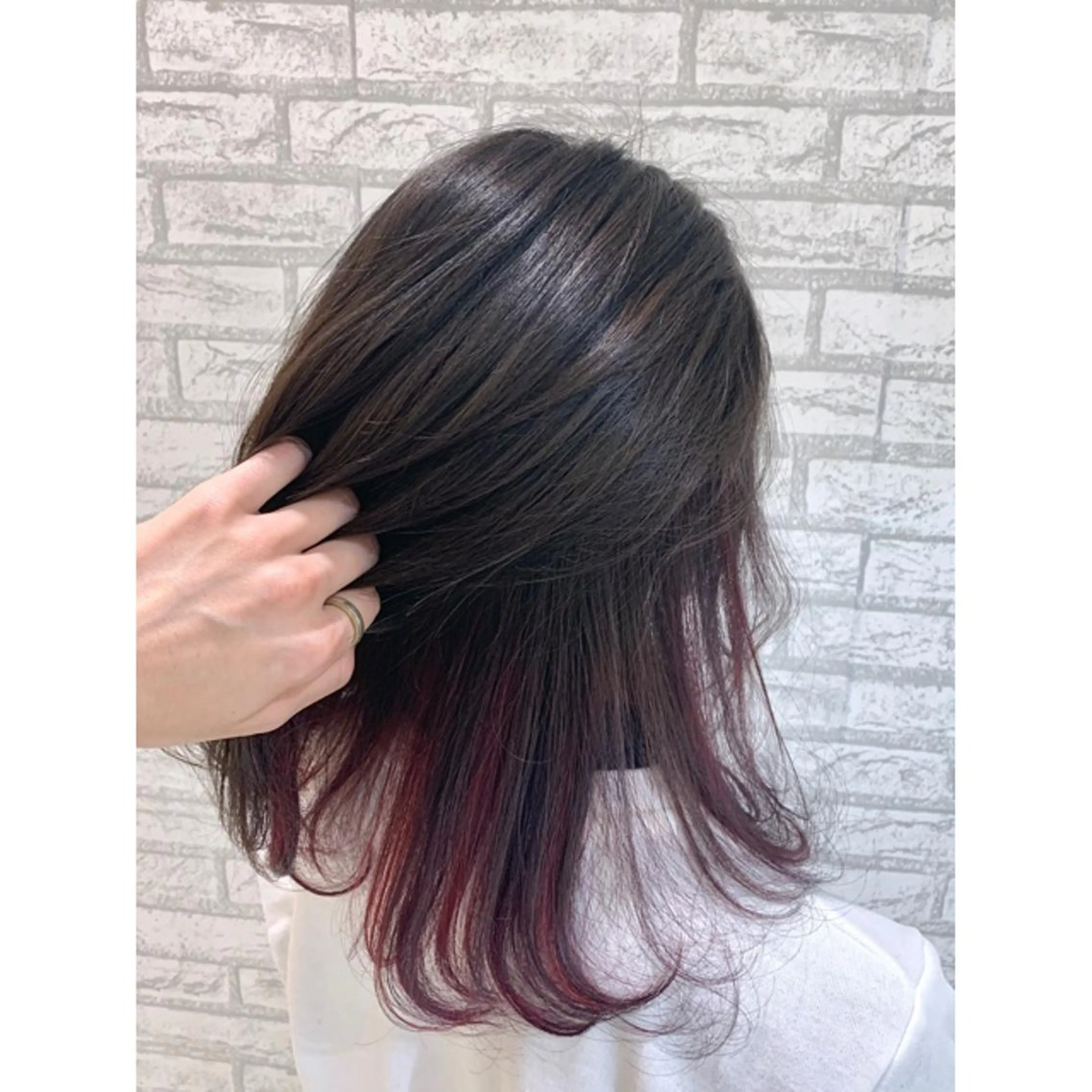 ミディアム カラー デザインカラー、艶髪 大塚　耕平のヘアスタイル