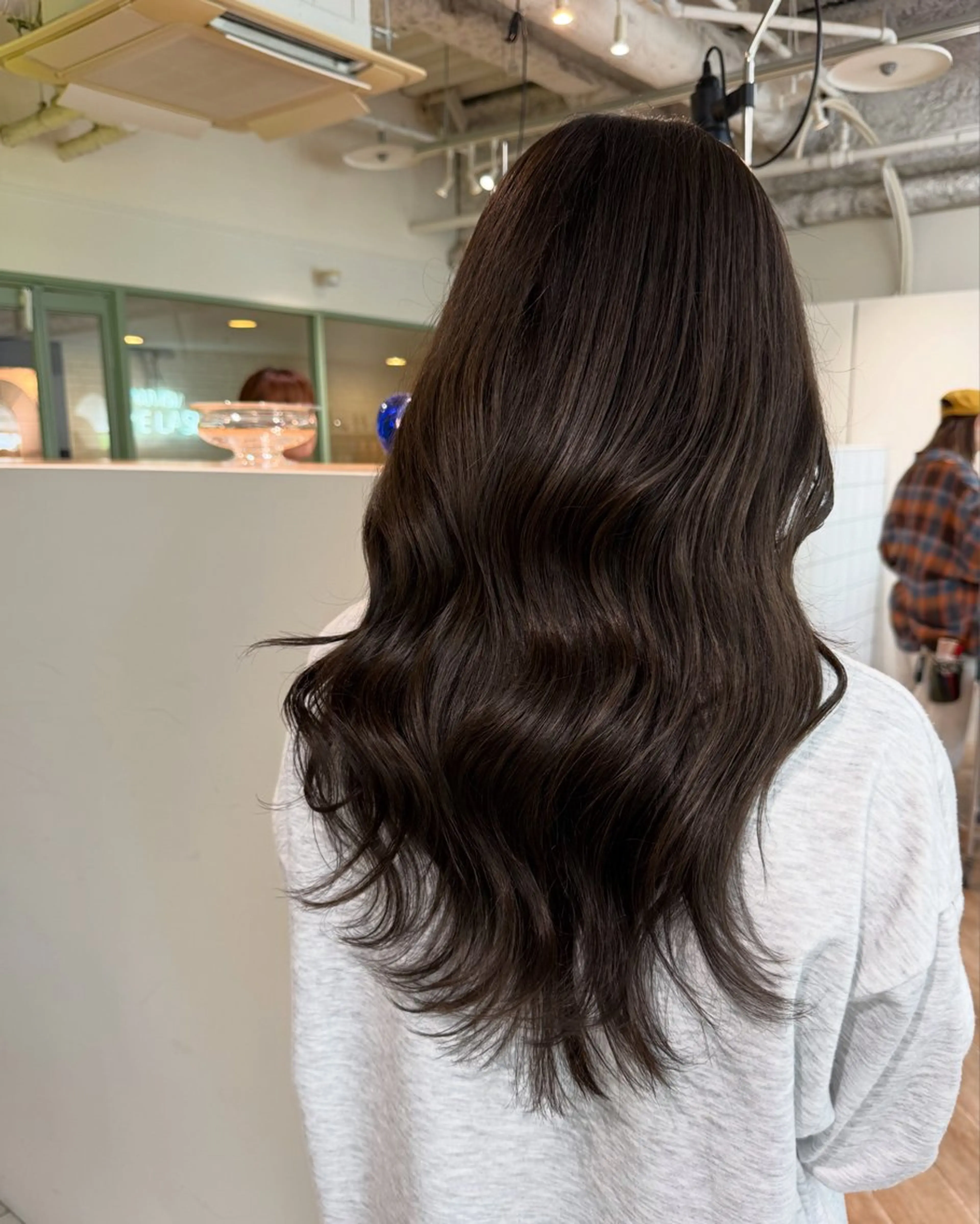 ロング カット ヘアカラー トリートメント 新潟/万代/レイヤー 韓国風/明間未来のヘアスタイル
