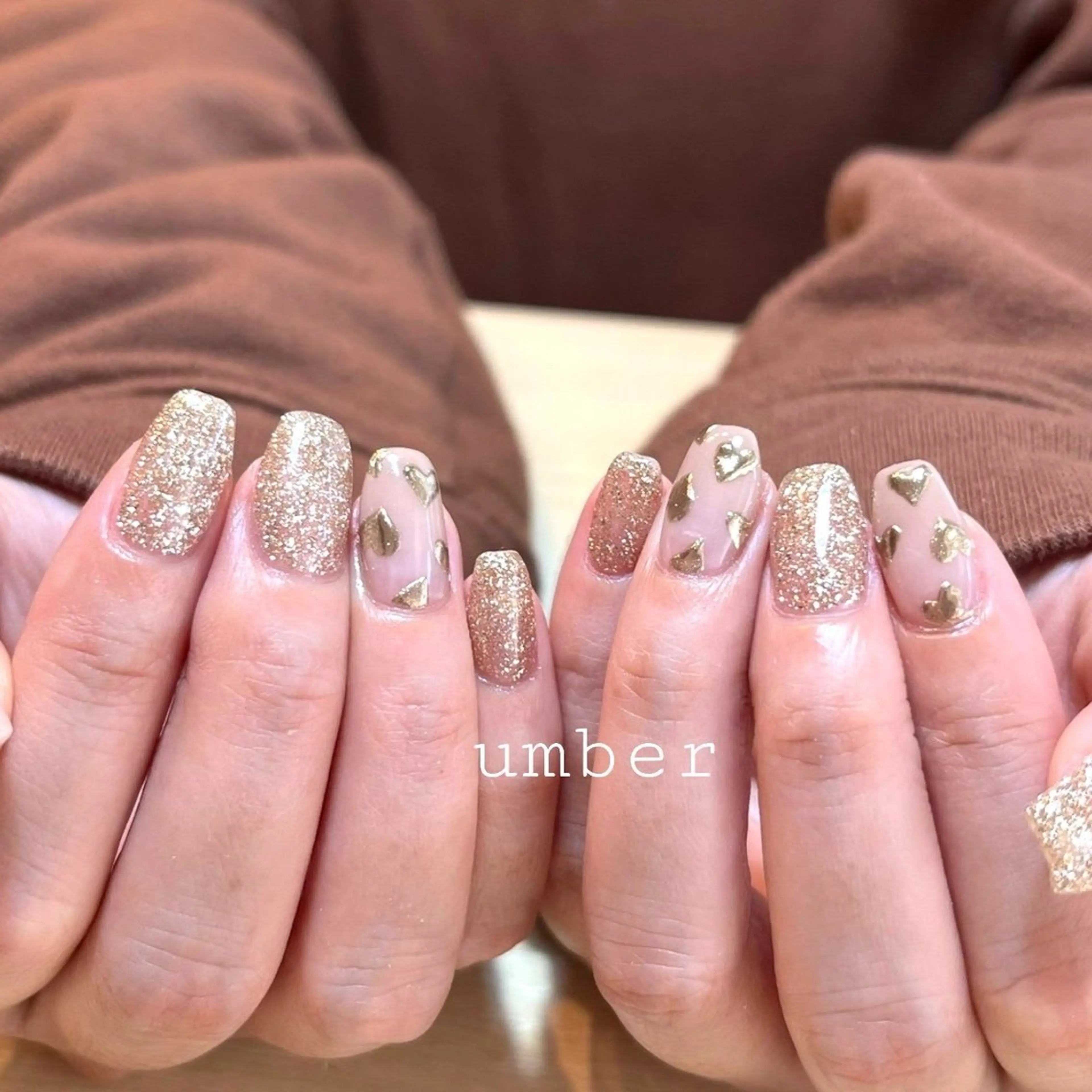 ネイル ハンドネイル umber 三茶1分のネイルデザイン