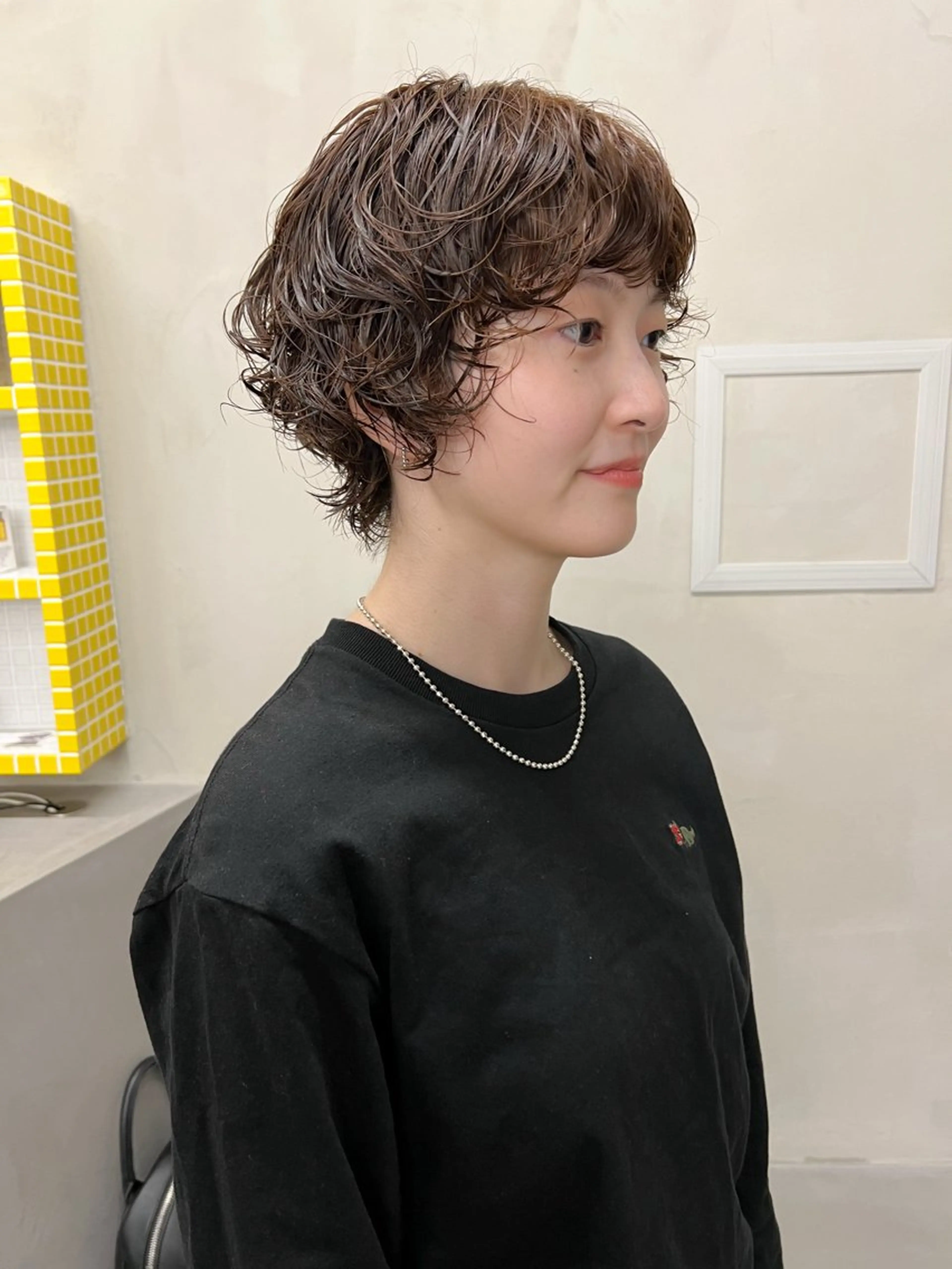ショート パーマ カット パーマ トリートメント ボブ/パーマ 🐕🦺Nagiのヘアスタイル