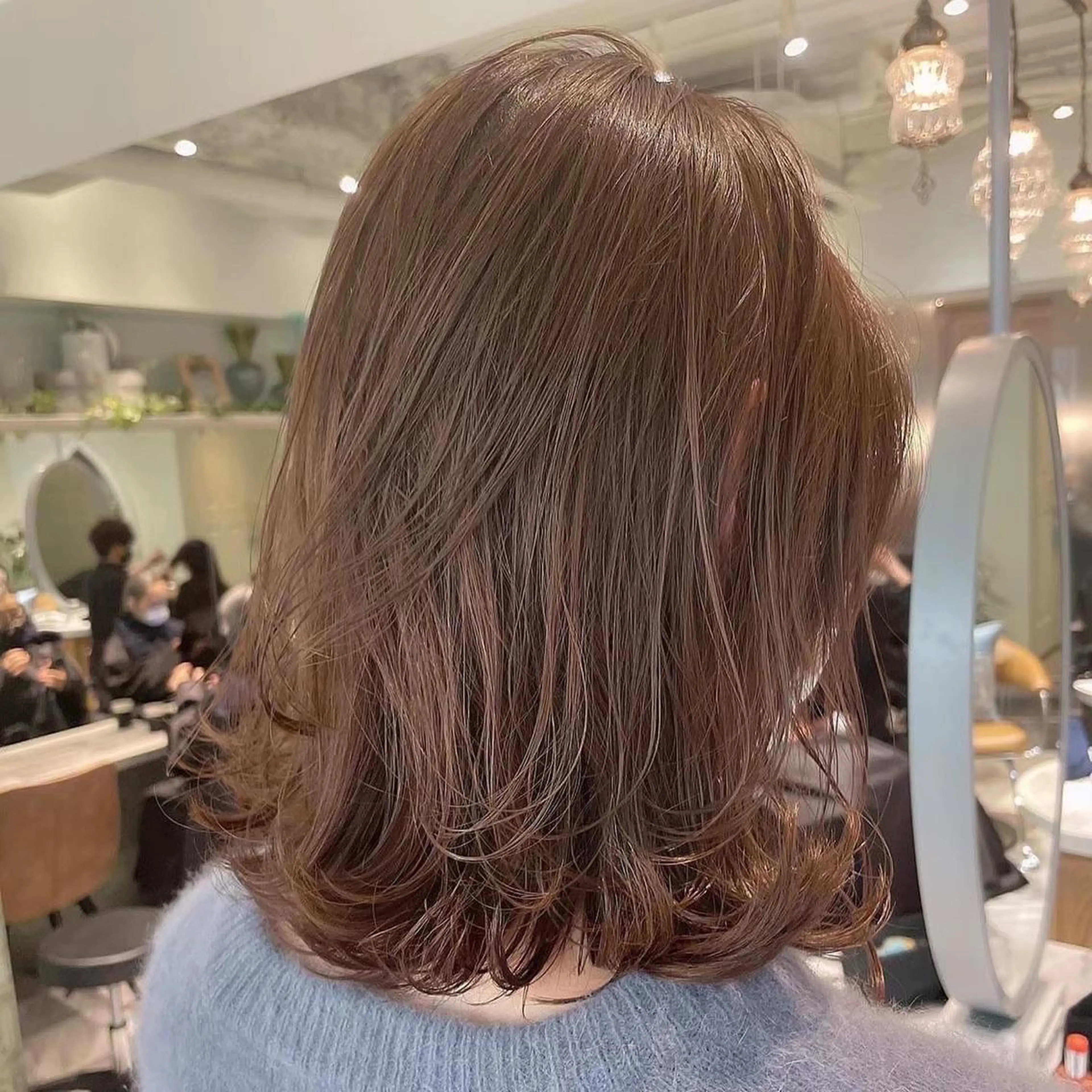 ミディアム カラー ブラウンカラー ブリーチなし/暖色/ 透明感/ririkaのヘアスタイル